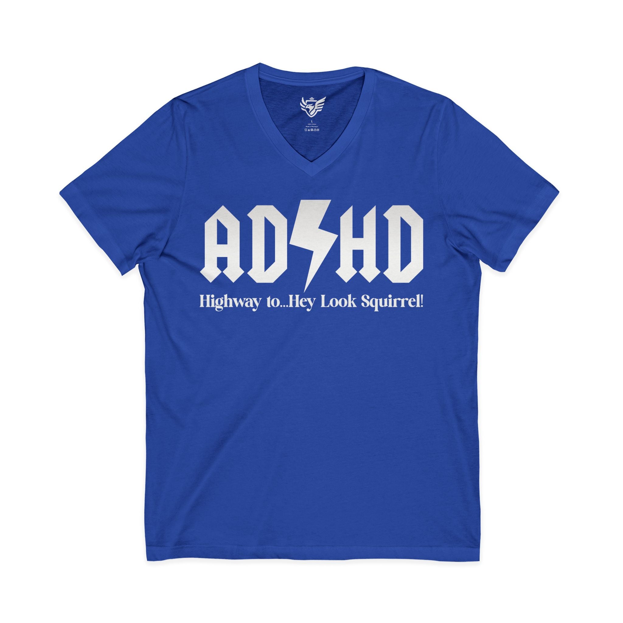 ADHD Highway to... Jersey Short Sleeve V-Neck Tee