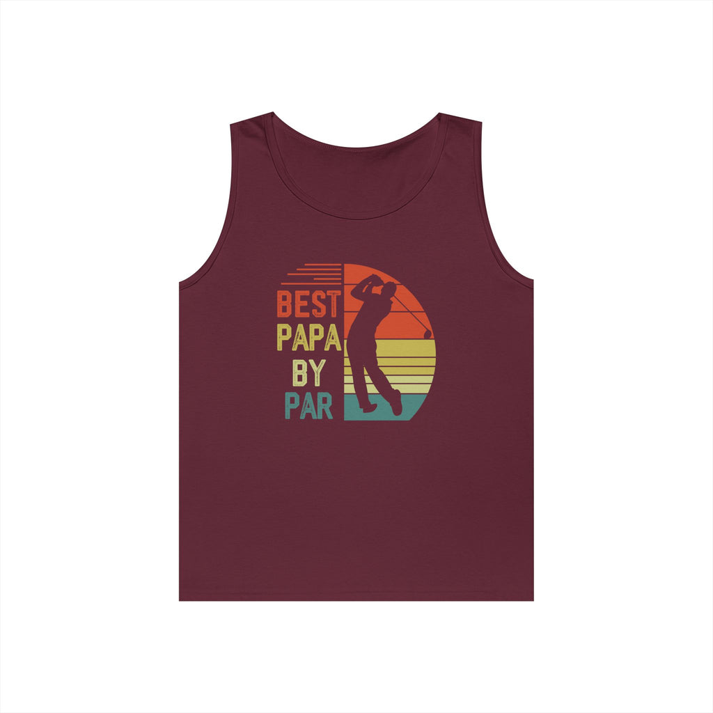 Best Papa By Par Heavy Cotton Tank Top