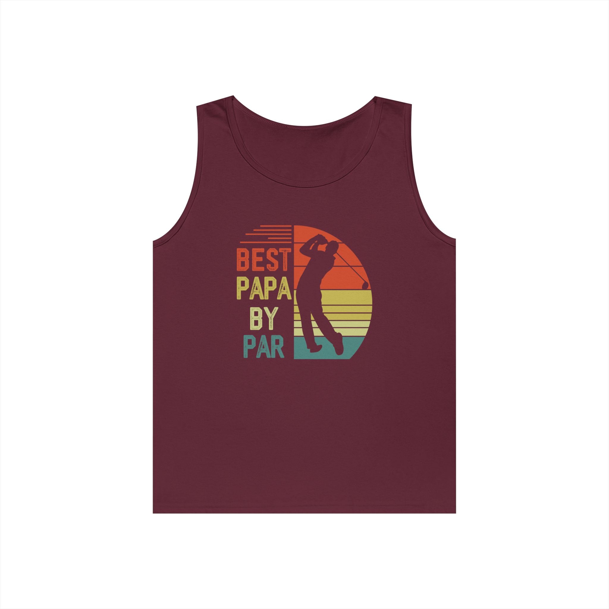 Best Papa By Par Heavy Cotton Tank Top