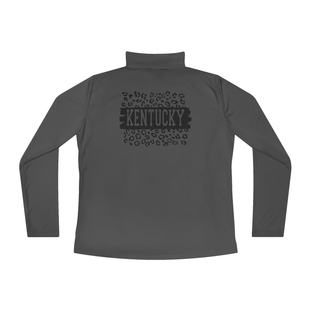 Ladies KY Leopard Quarter-Zip Pullover