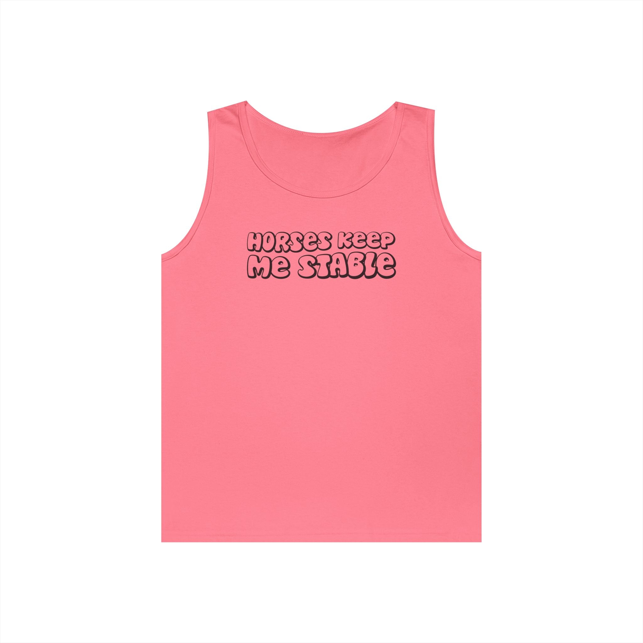 Horses Keep Me Stable Heavy Cotton Tank Top