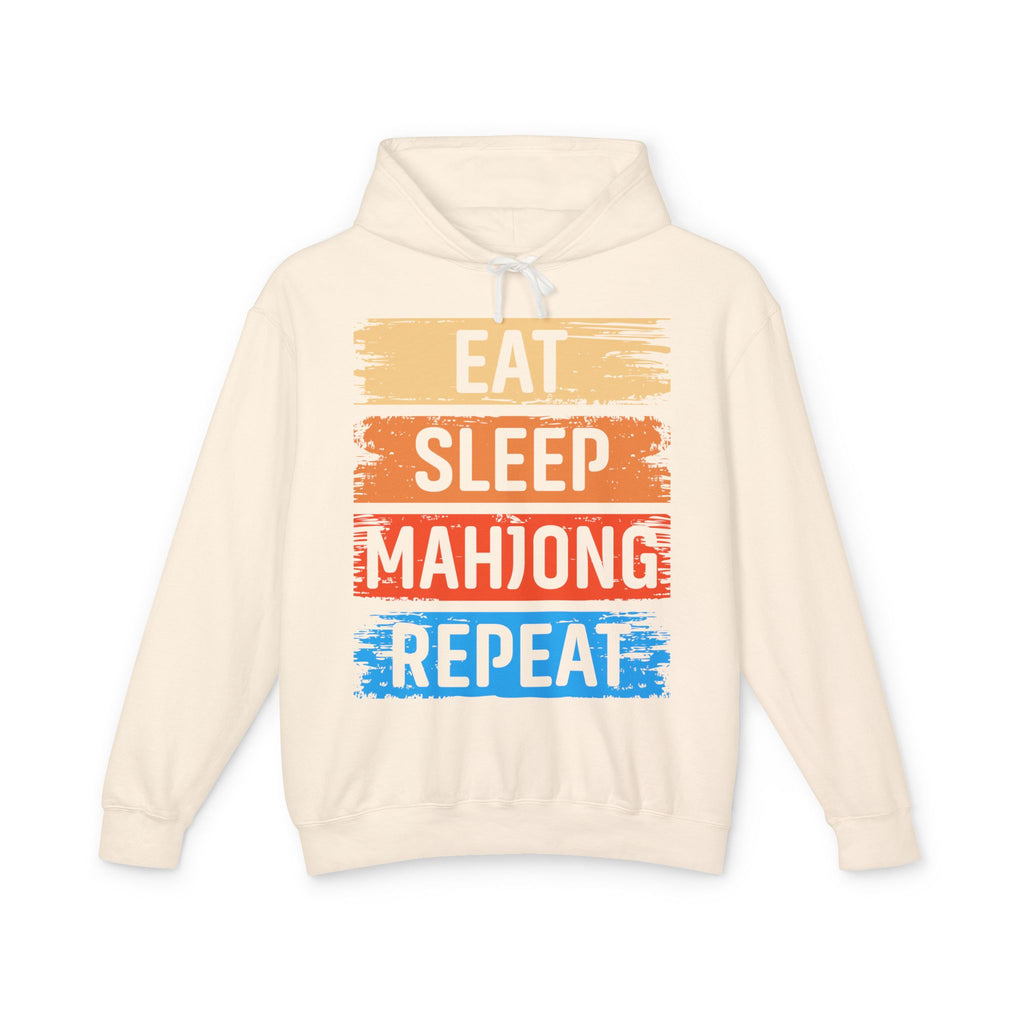 Eat Sleep Mahjong Repeat Lightweight Hooded Sweatshirt