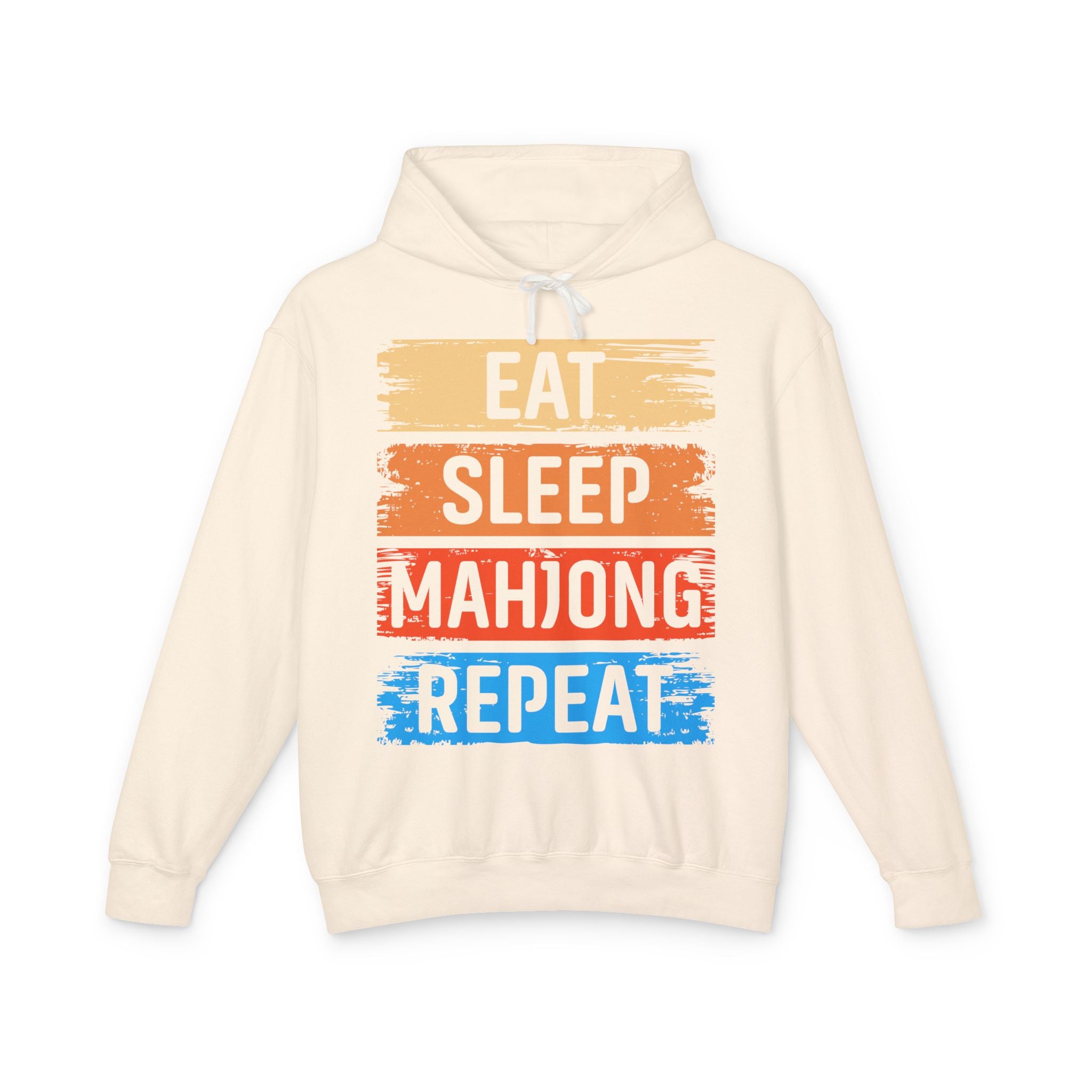 Eat Sleep Mahjong Repeat Lightweight Hooded Sweatshirt