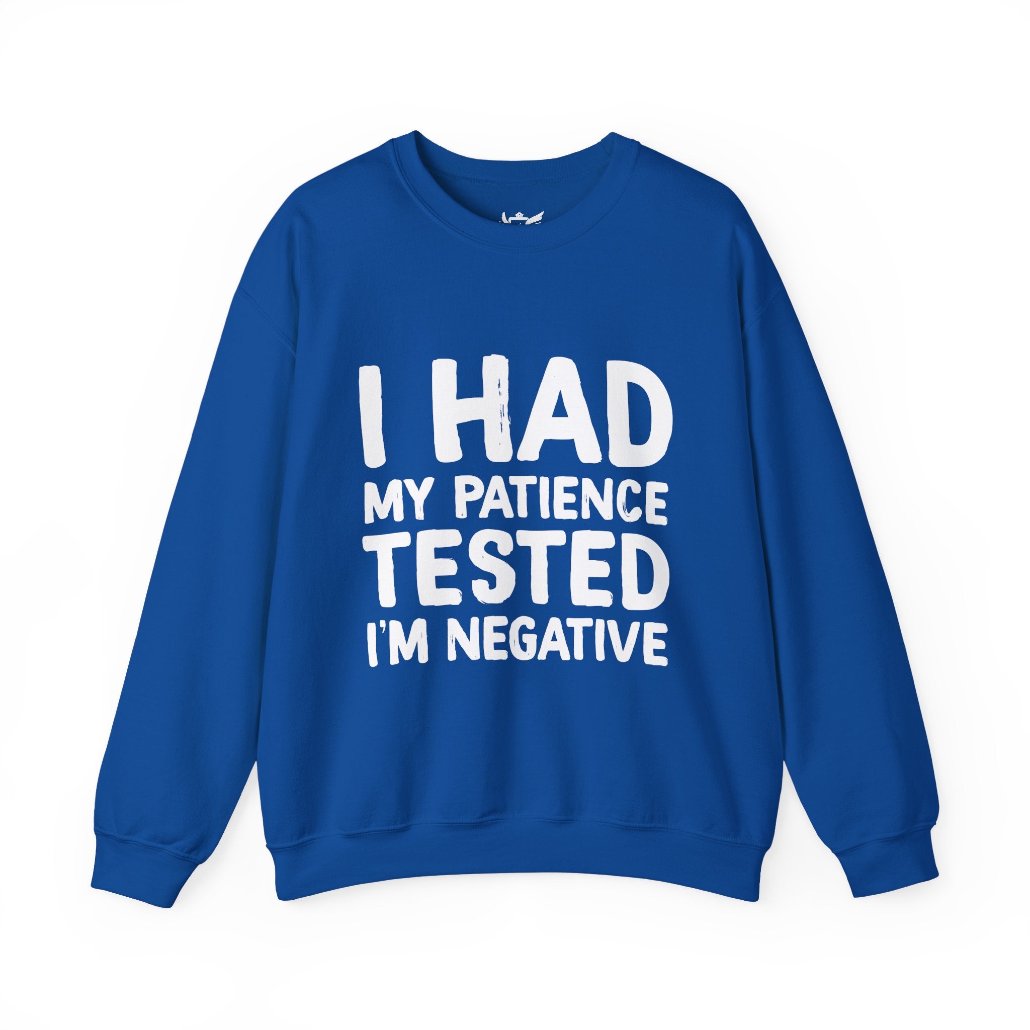 Negative For Patience Heavy Blend™ Crewneck Sweatshirt