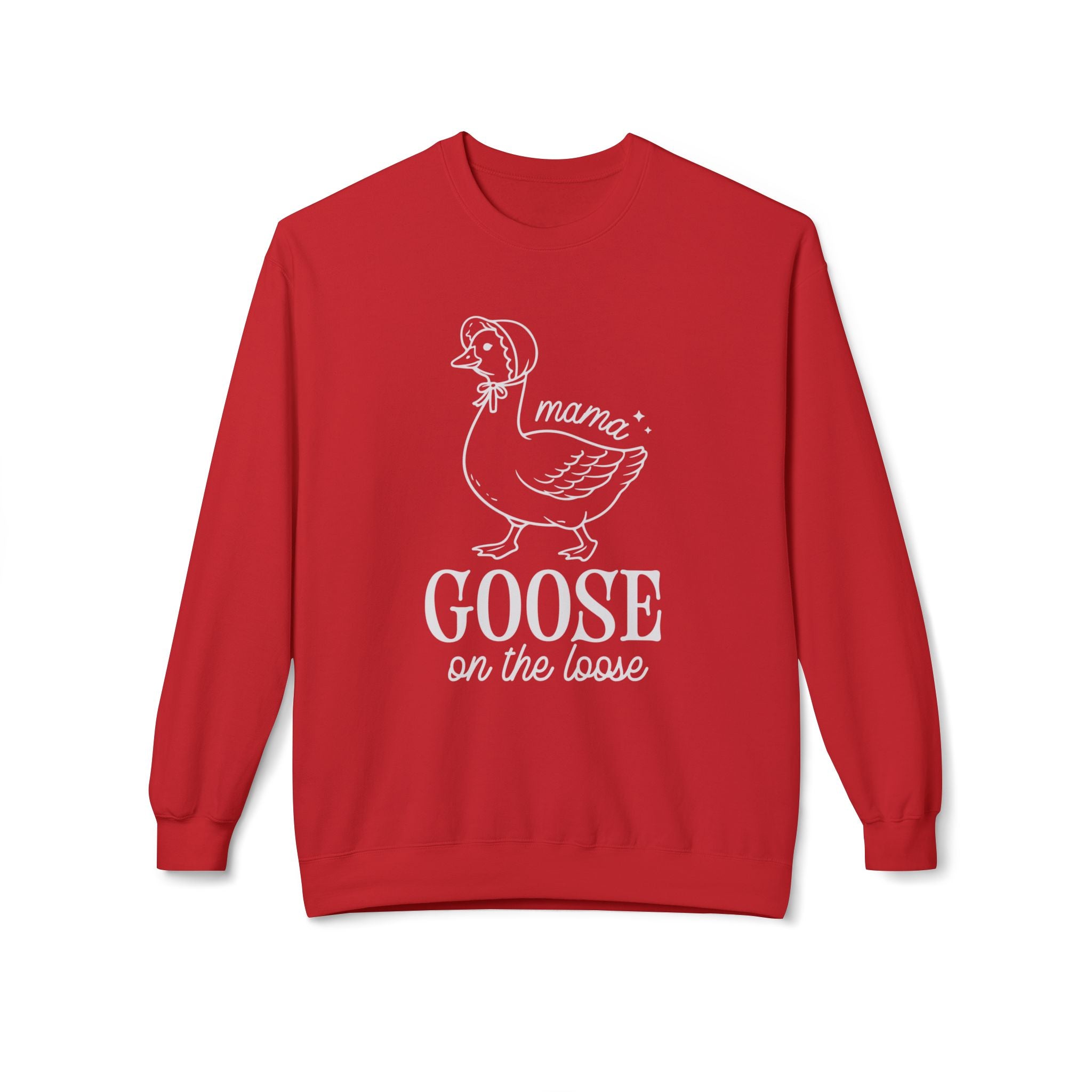 Mama Goose on the Loose Midweight Softstyle Fleece Crewneck Sweatshirt