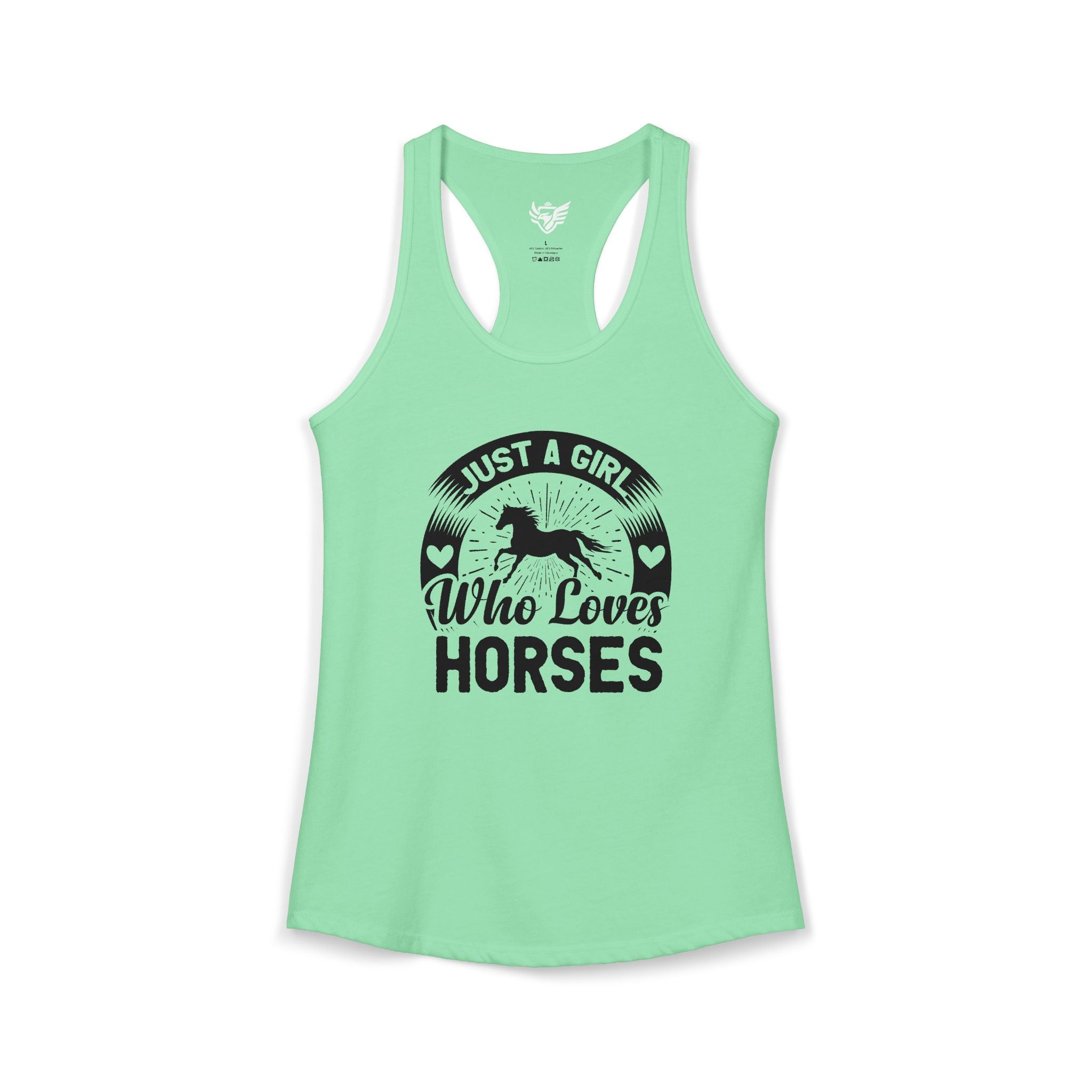 Just a Girl Who Loves Horses Ideal Racerback Tank