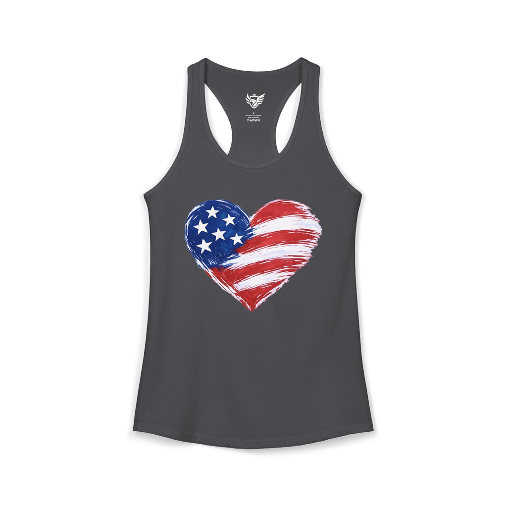 Heart Flag Ideal Racerback Tank