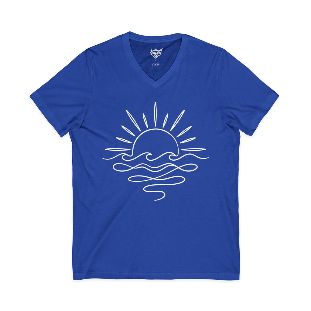 Sunny Sea Jersey Short Sleeve V-Neck Tee