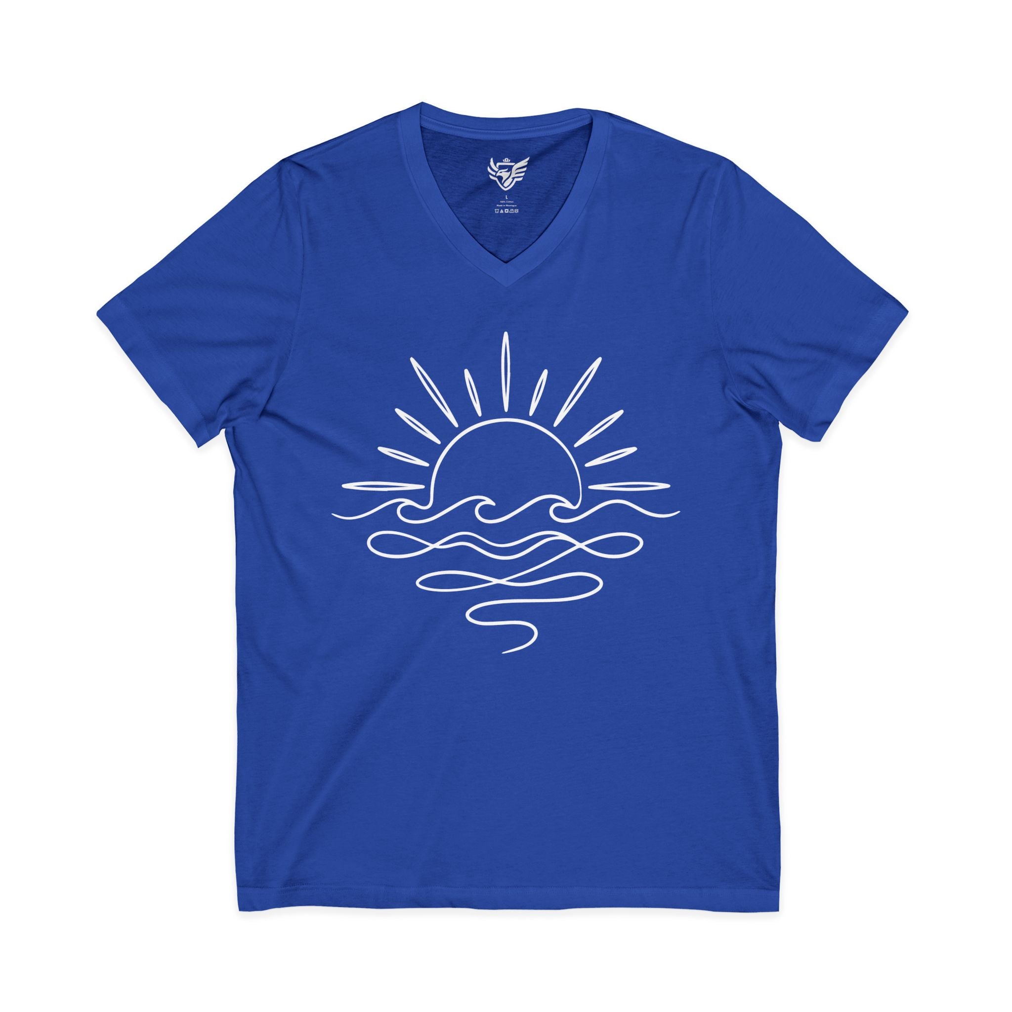 Sunny Sea Jersey Short Sleeve V-Neck Tee