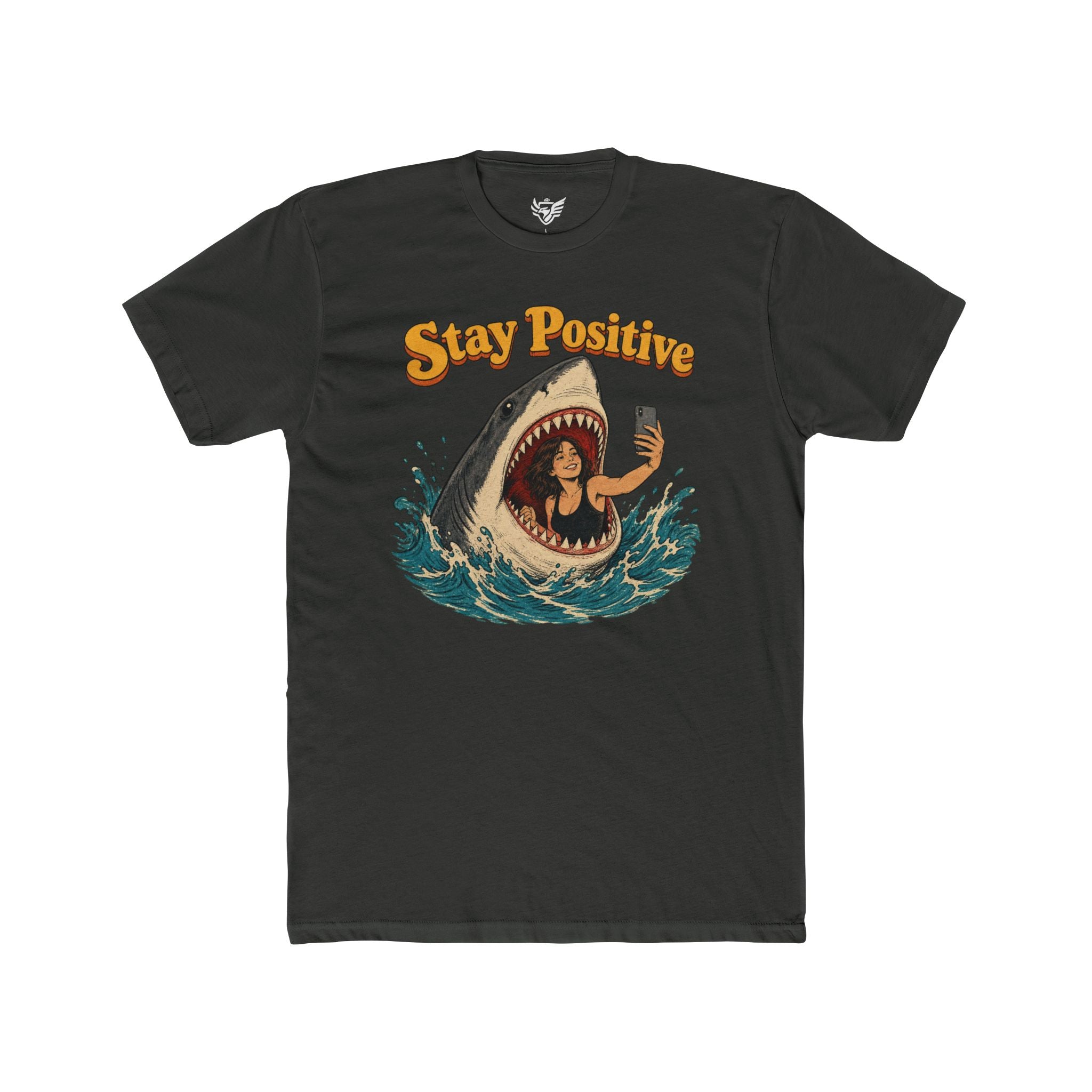 Stay Positive Cotton Crew Tee