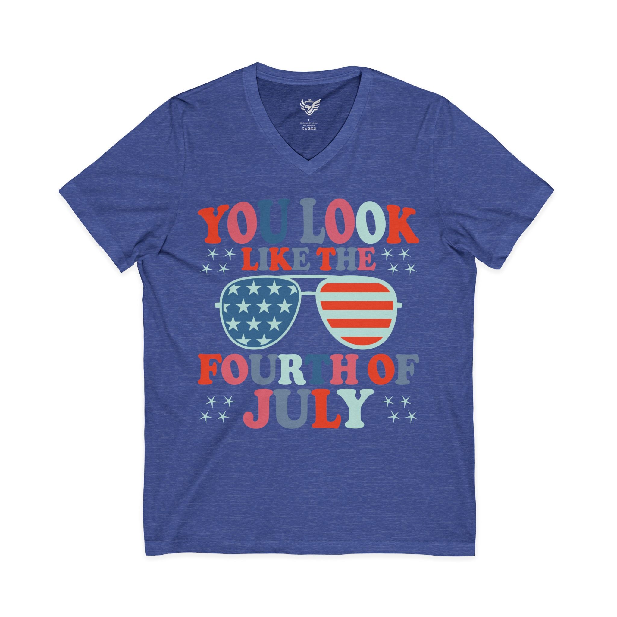 You Look Like Jersey Short Sleeve V-Neck Tee
