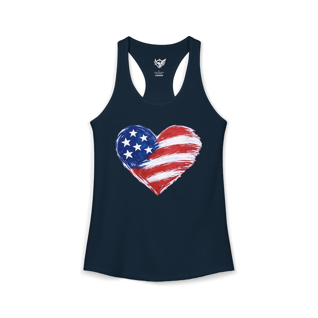 Heart Flag Ideal Racerback Tank