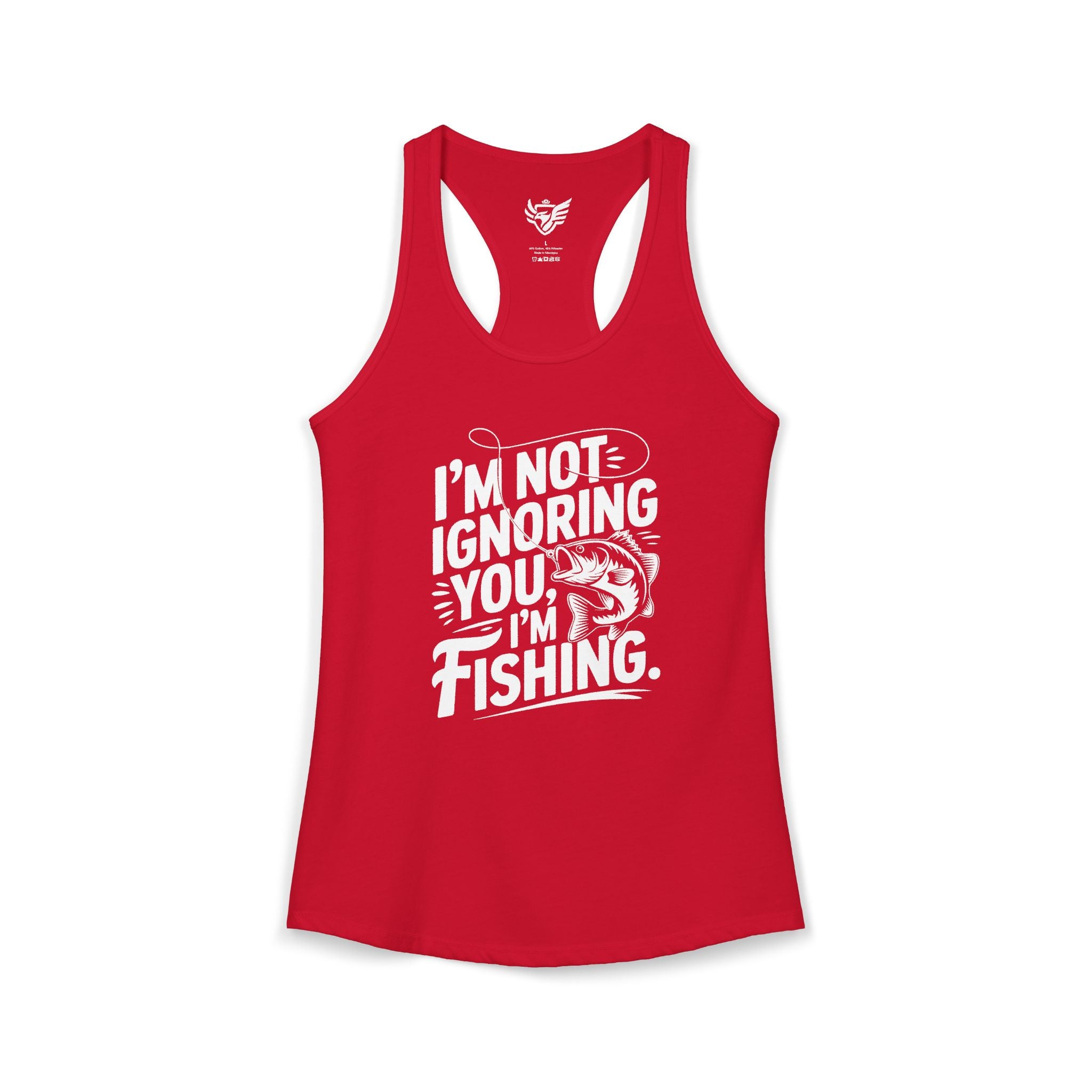 I'm Not Ignoring You Ideal Racerback Tank