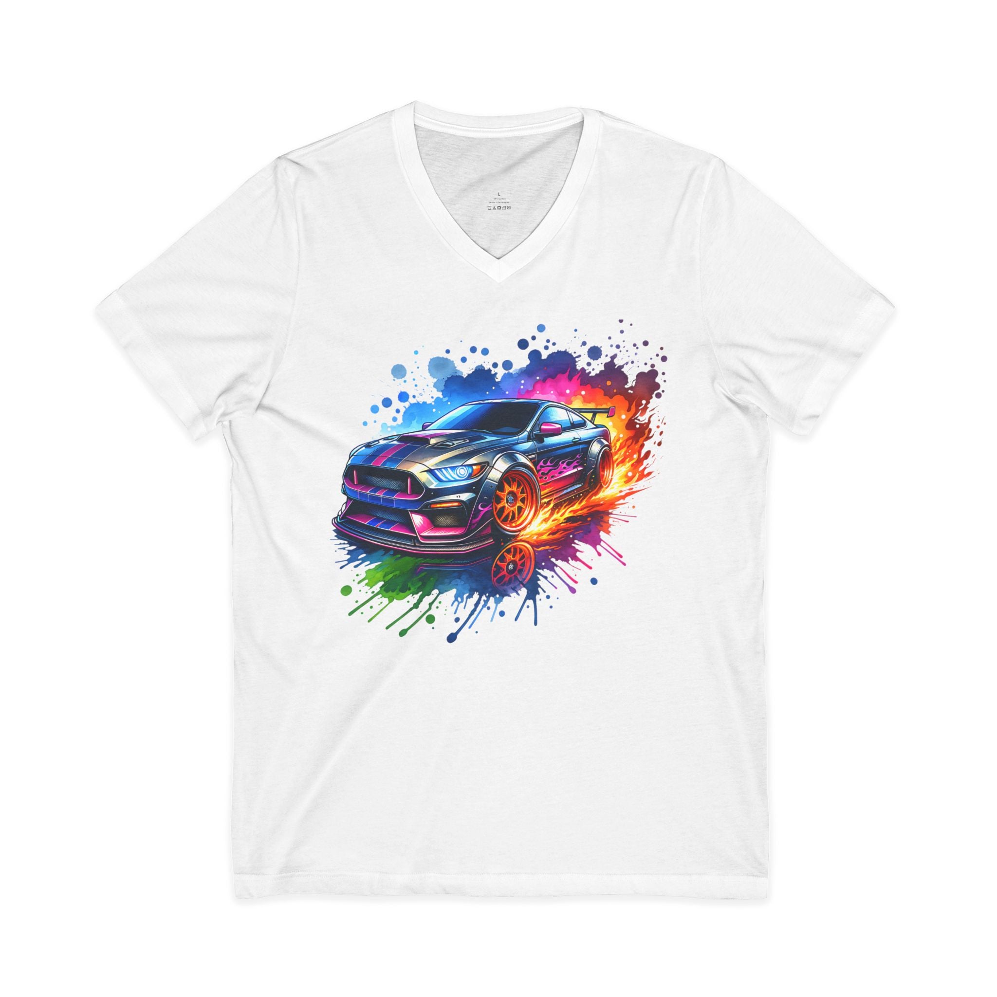 Colorblast Vroom Jersey Short Sleeve V-Neck Tee