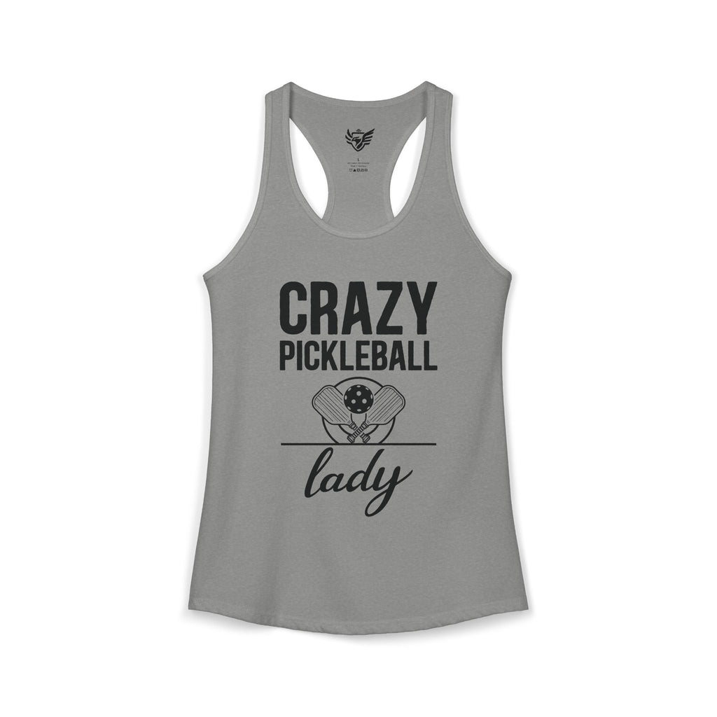 Crazy Pickleball Lady Ideal Racerback Tank