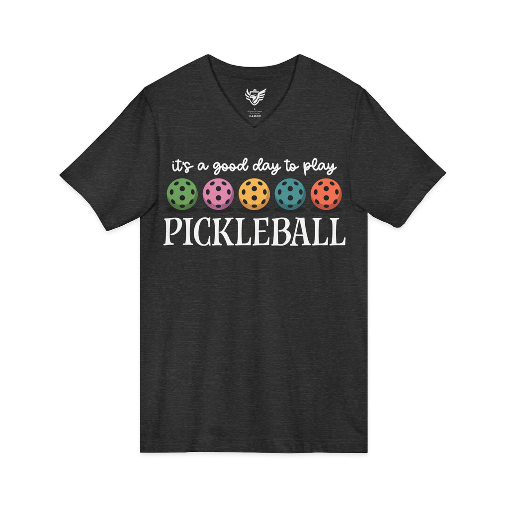 Good Day Pickleball Jersey Short Sleeve V-Neck Tee