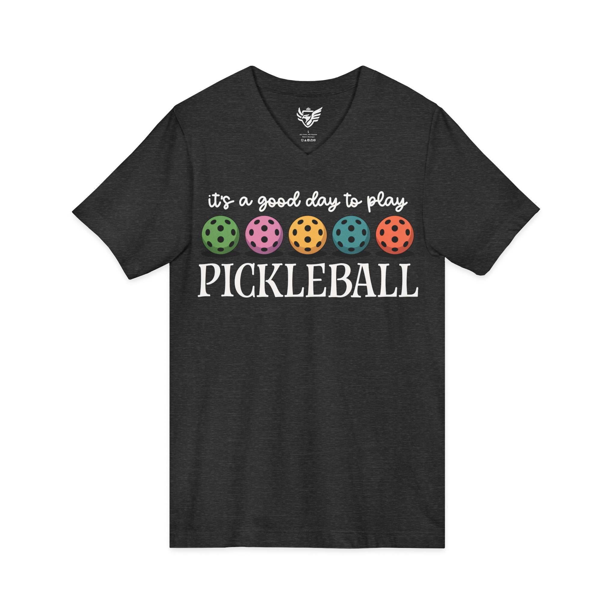 Good Day Pickleball Jersey Short Sleeve V-Neck Tee