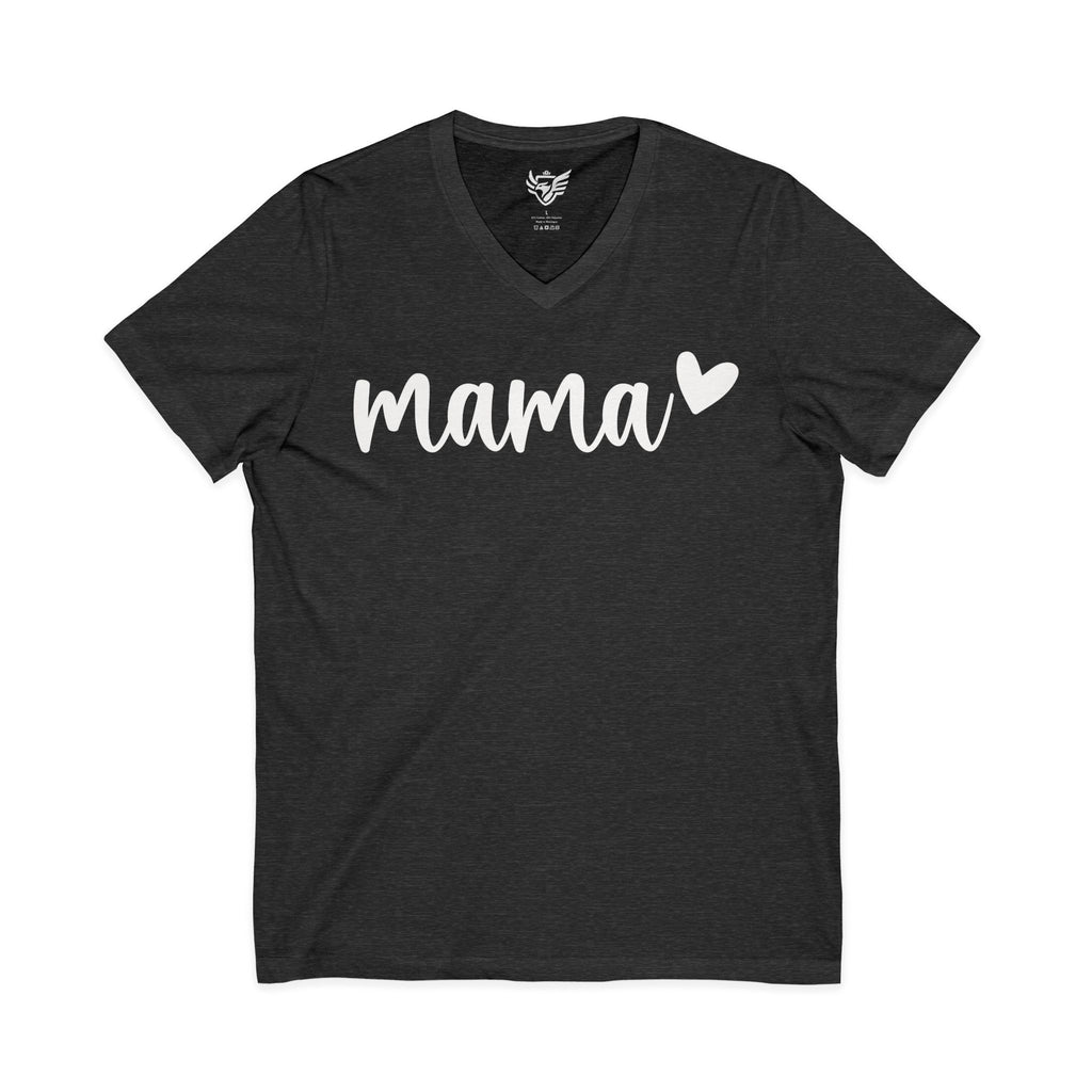Mama Jersey Short Sleeve V-Neck Tee
