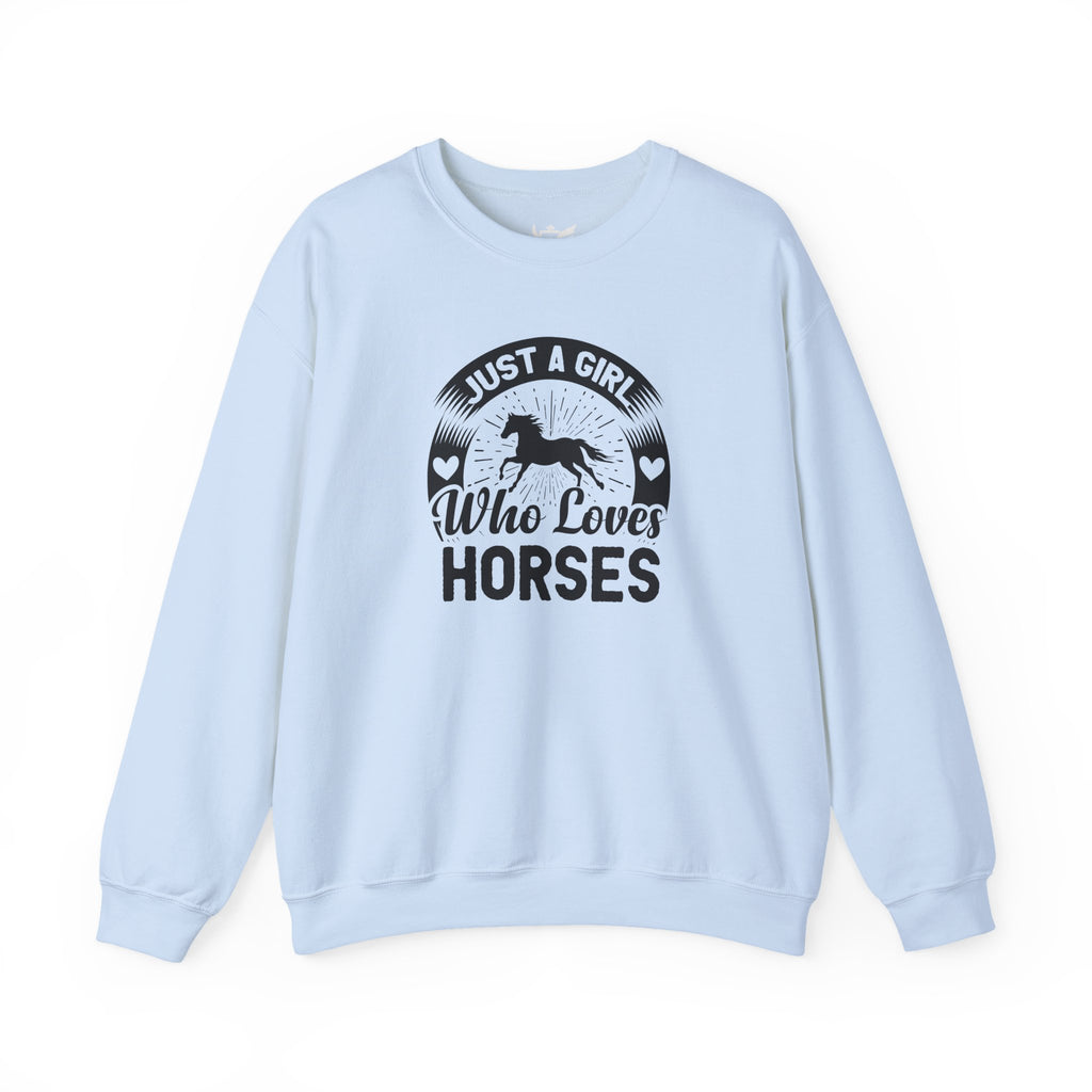 Just a Girl Who Loves Horses Heavy Blend™ Crewneck Sweatshirt