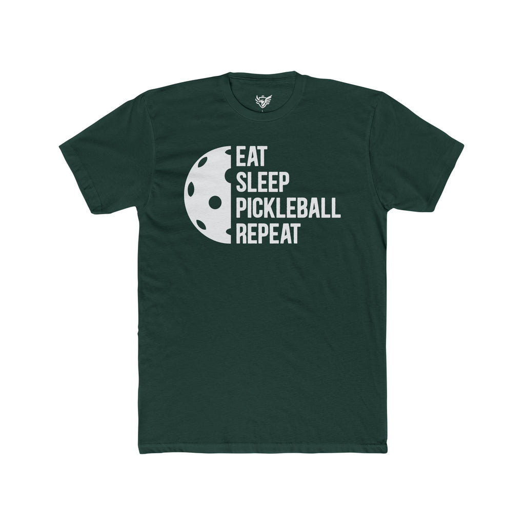 Eat Sleep Pickleball Repeat Cotton Crew Tee