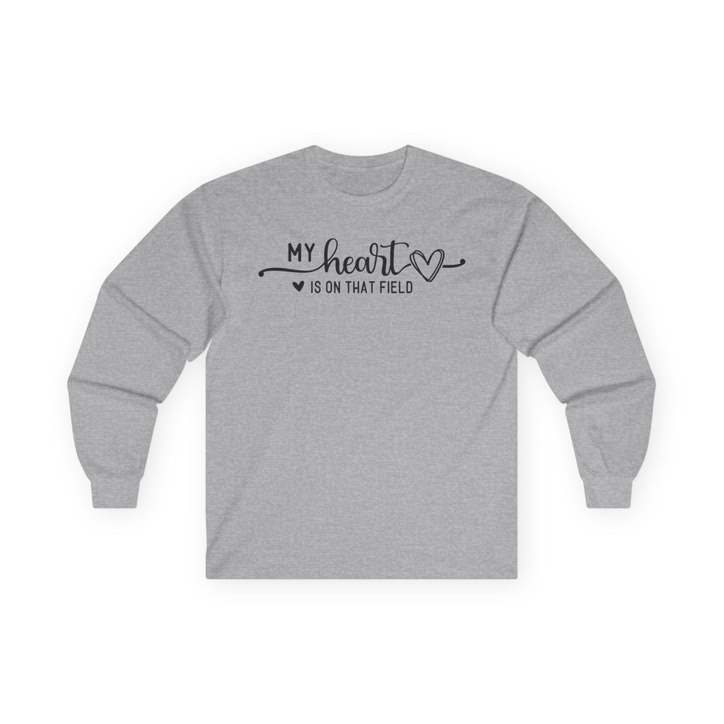 My Heart is on that Field Cotton Long Sleeve Tee