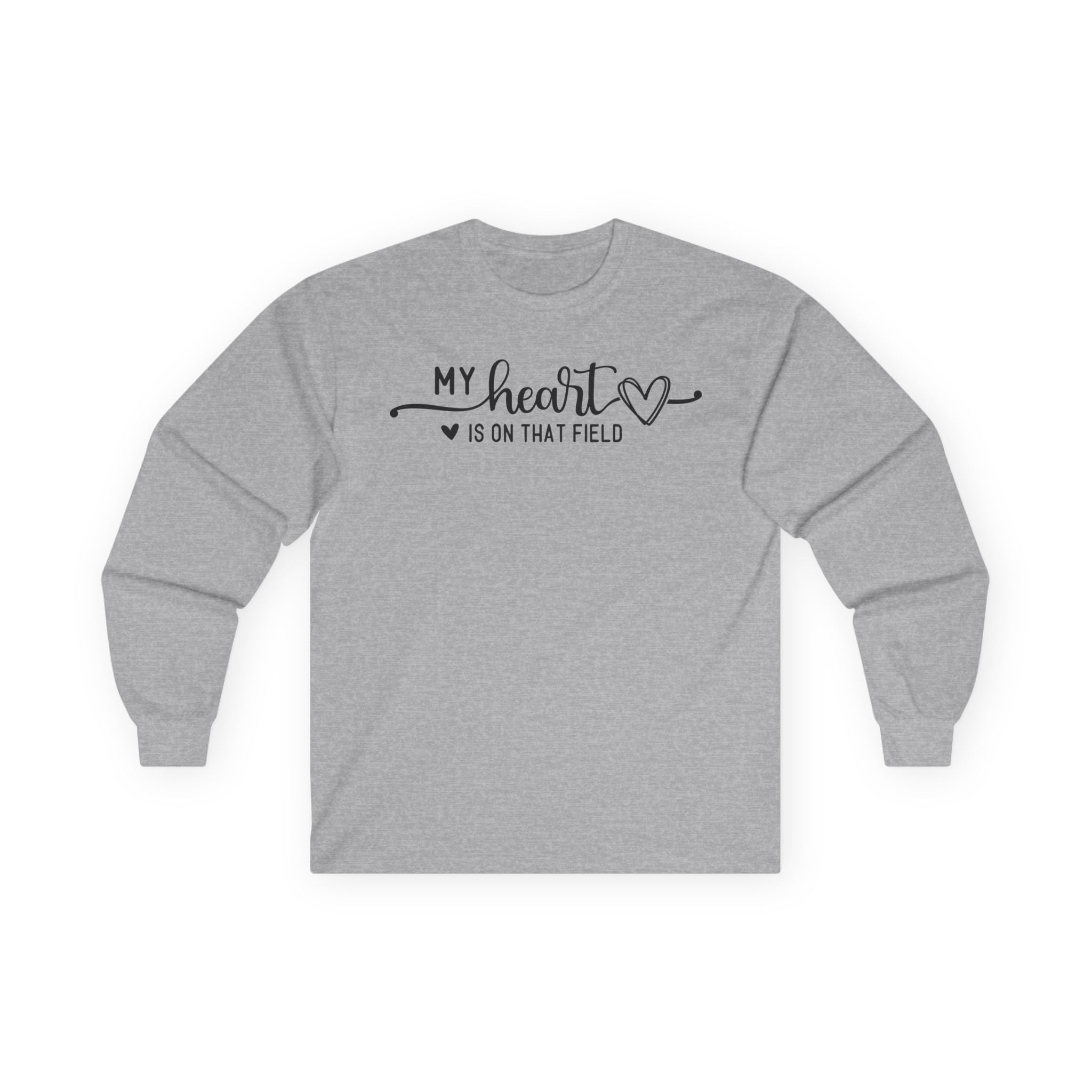 My Heart is on that Field Cotton Long Sleeve Tee