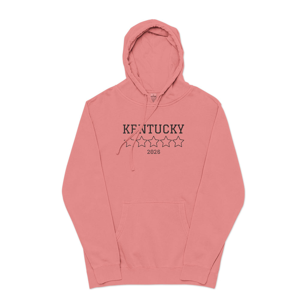 Unisex Embroidered KY Pigment-Dyed Hoodie