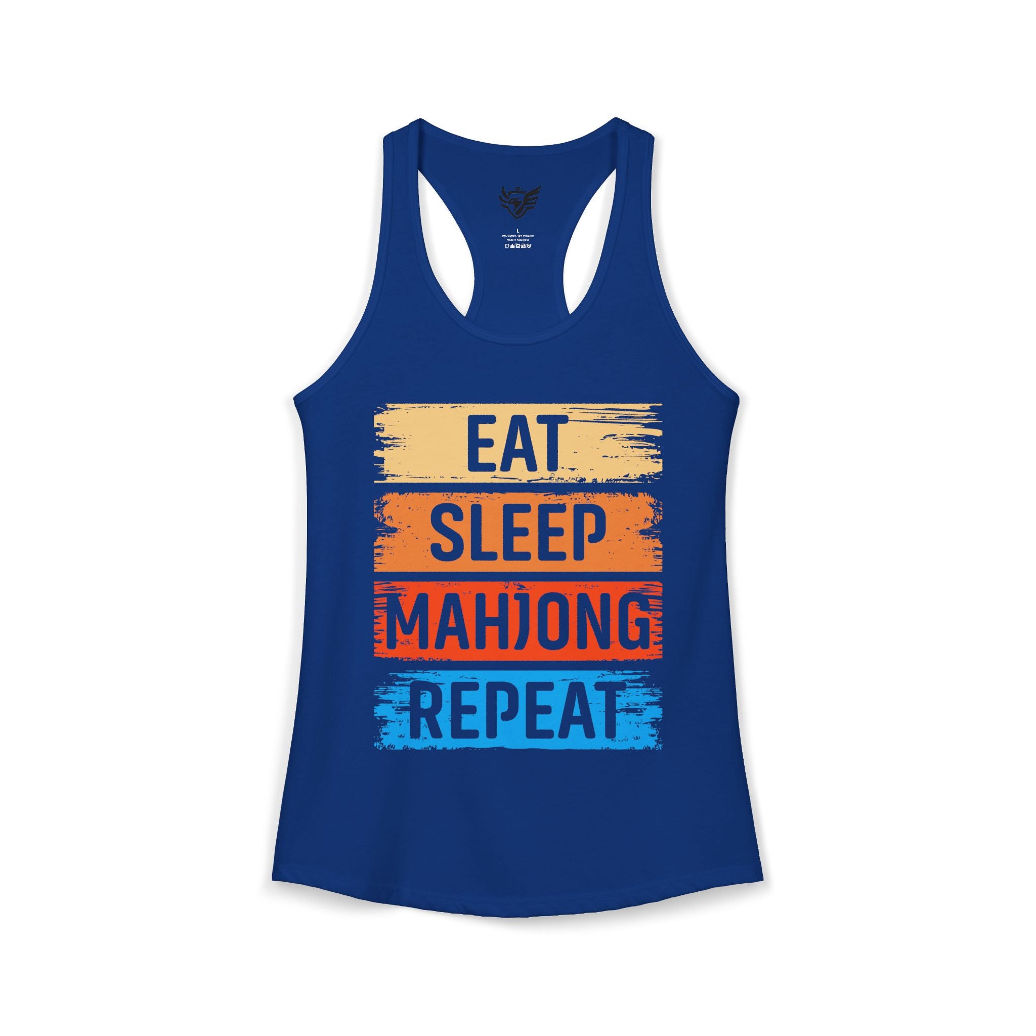 Eat Sleep Mahjong Repeat Ideal Racerback Tank