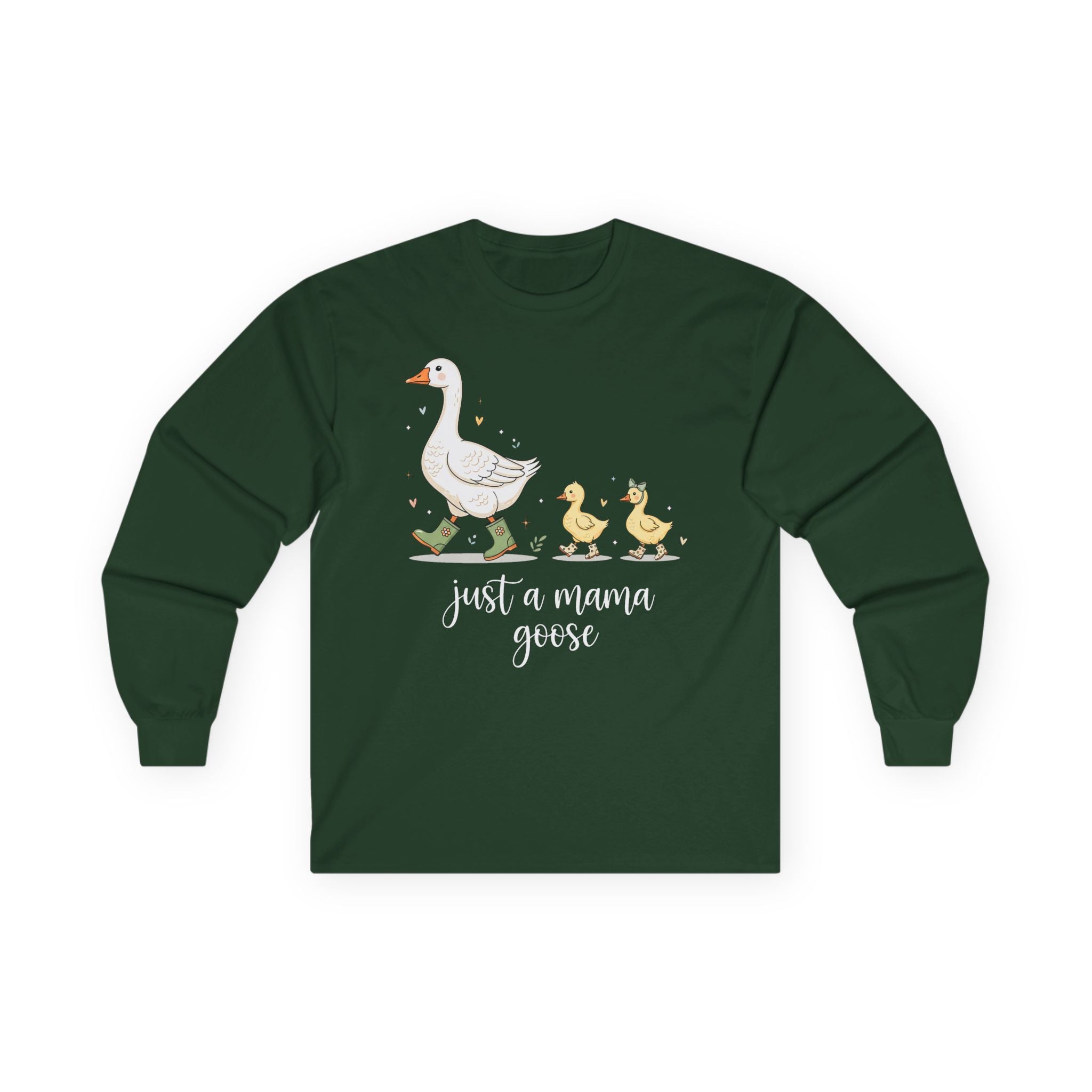 Just A Momma Goose Cotton Long Sleeve Tee