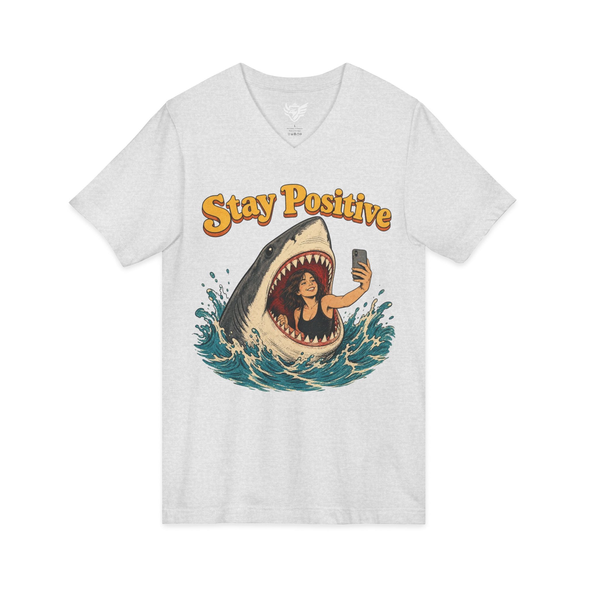 Stay Positive Jersey Short Sleeve V-Neck Tee