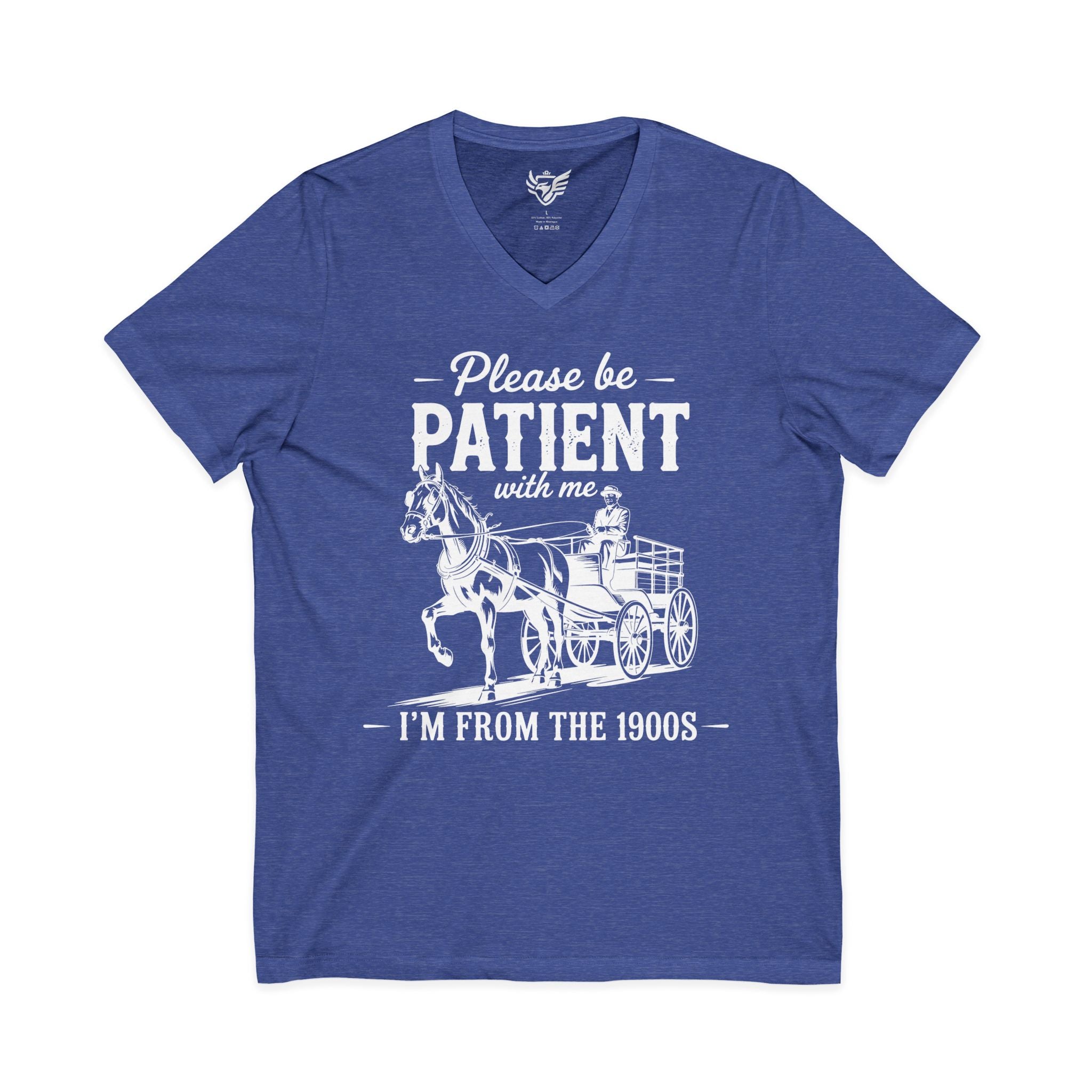 Patience Please Jersey Short Sleeve V-Neck Tee