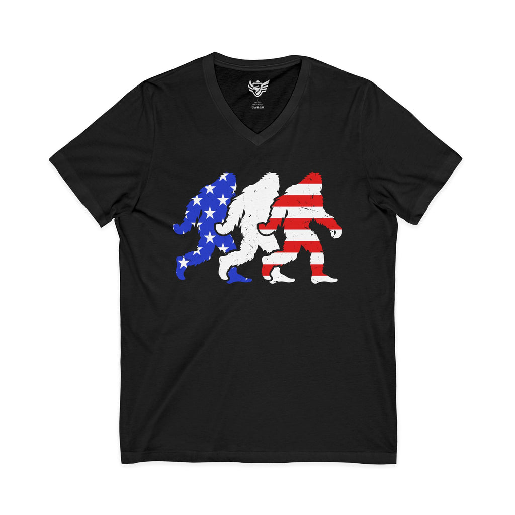 Big Foot USA Jersey Short Sleeve V-Neck Tee
