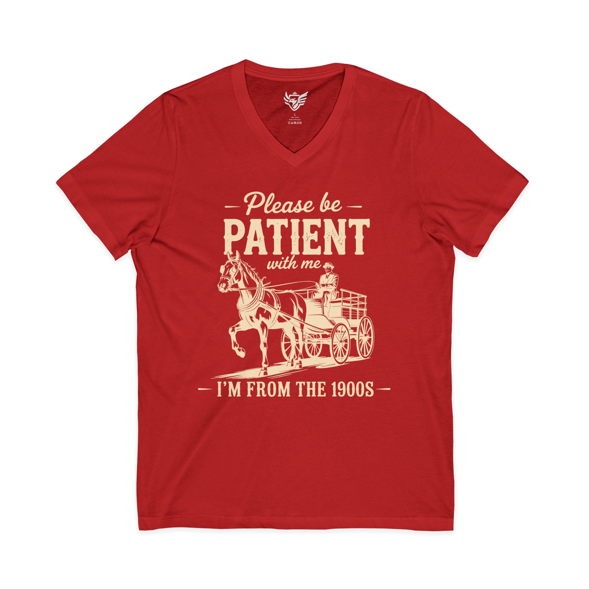 Please Be Patient With Me I'm From the 1900s Jersey Short Sleeve V-Neck Tee