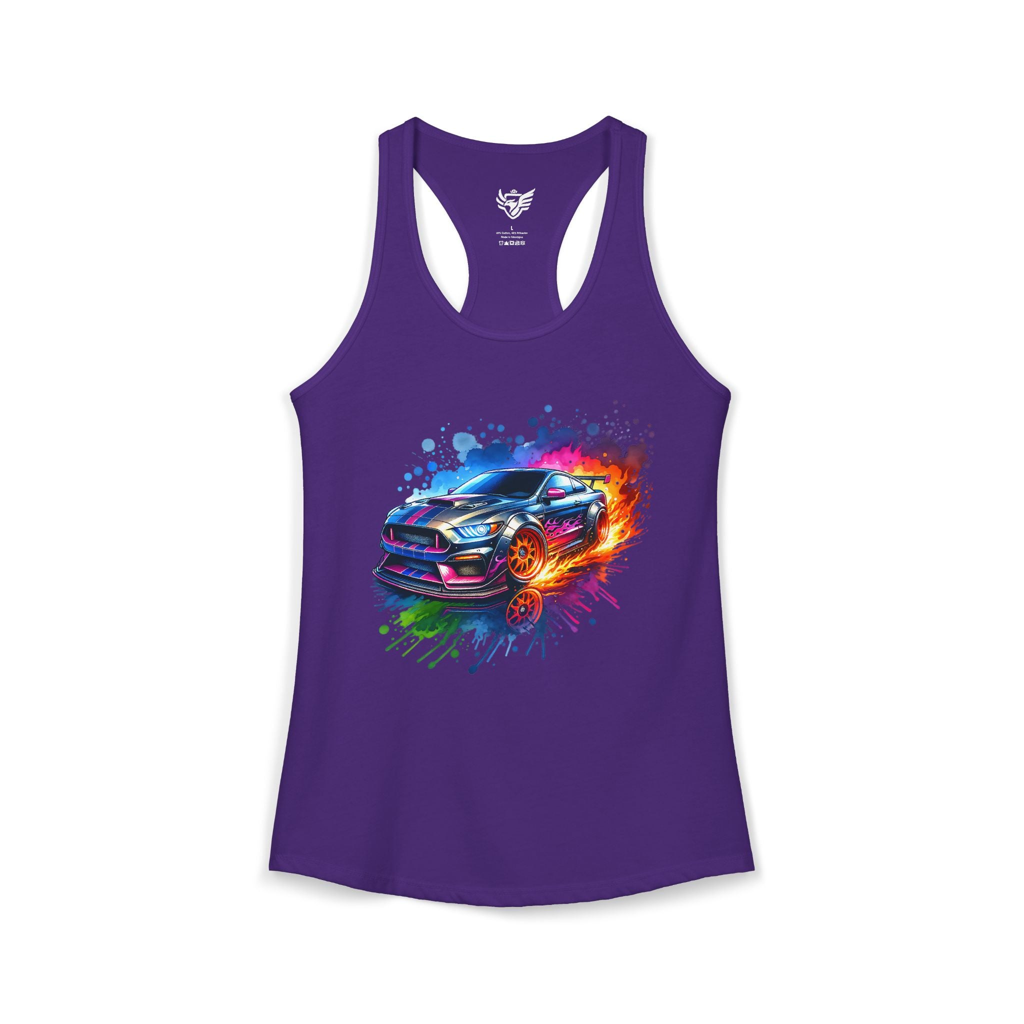 Colorblast Vroom Ideal Racerback Tank