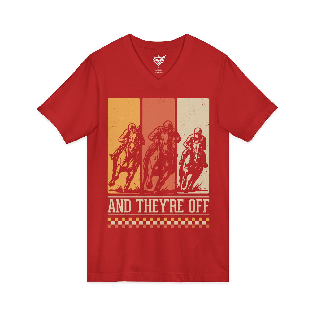 Racing Jersey Short Sleeve V-Neck Tee