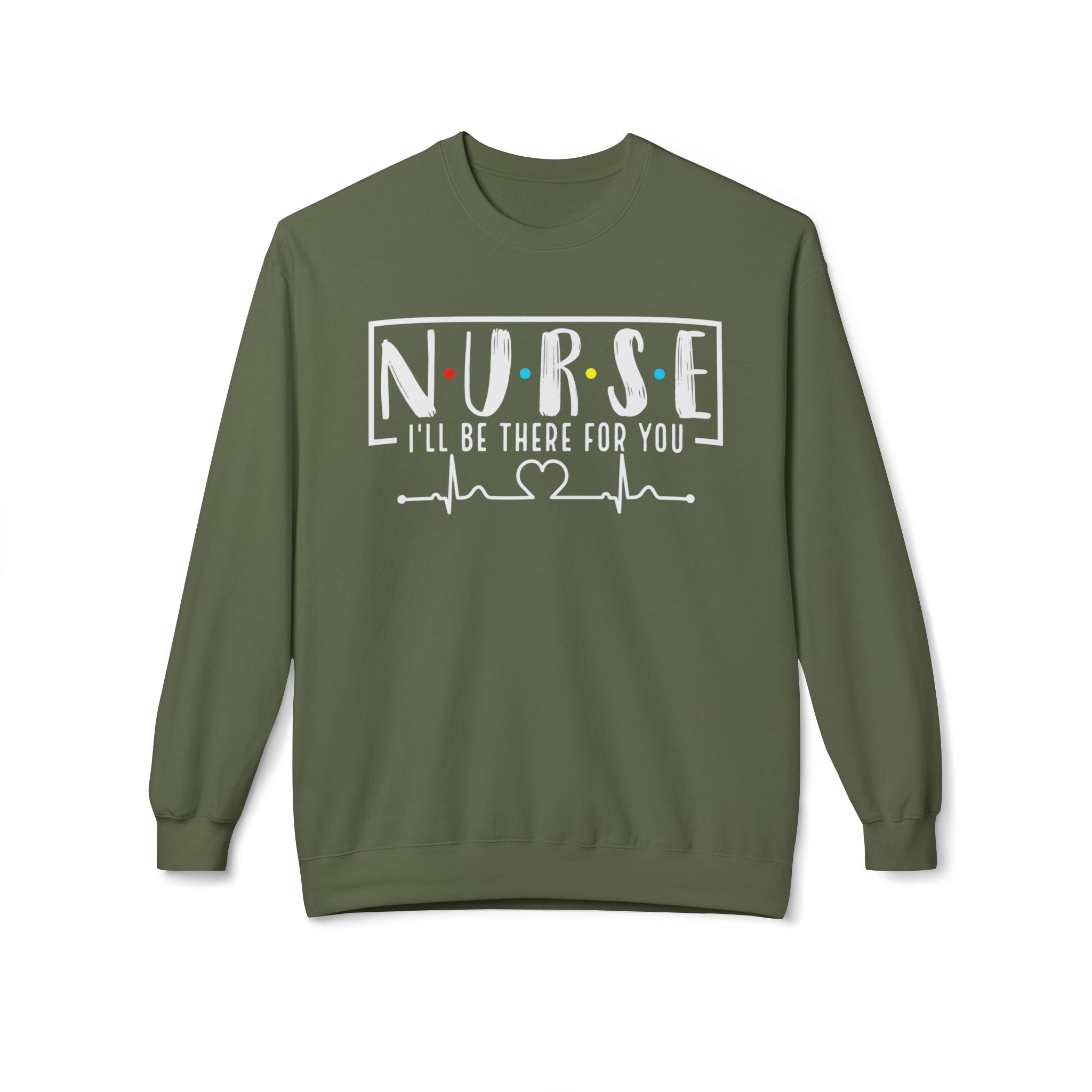 Friend's Theme Nurse Midweight Softstyle Fleece Crewneck Sweatshirt