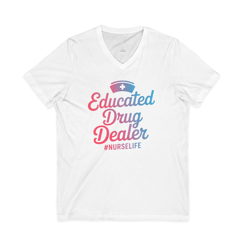 Educated Jersey Short Sleeve V-Neck Tee
