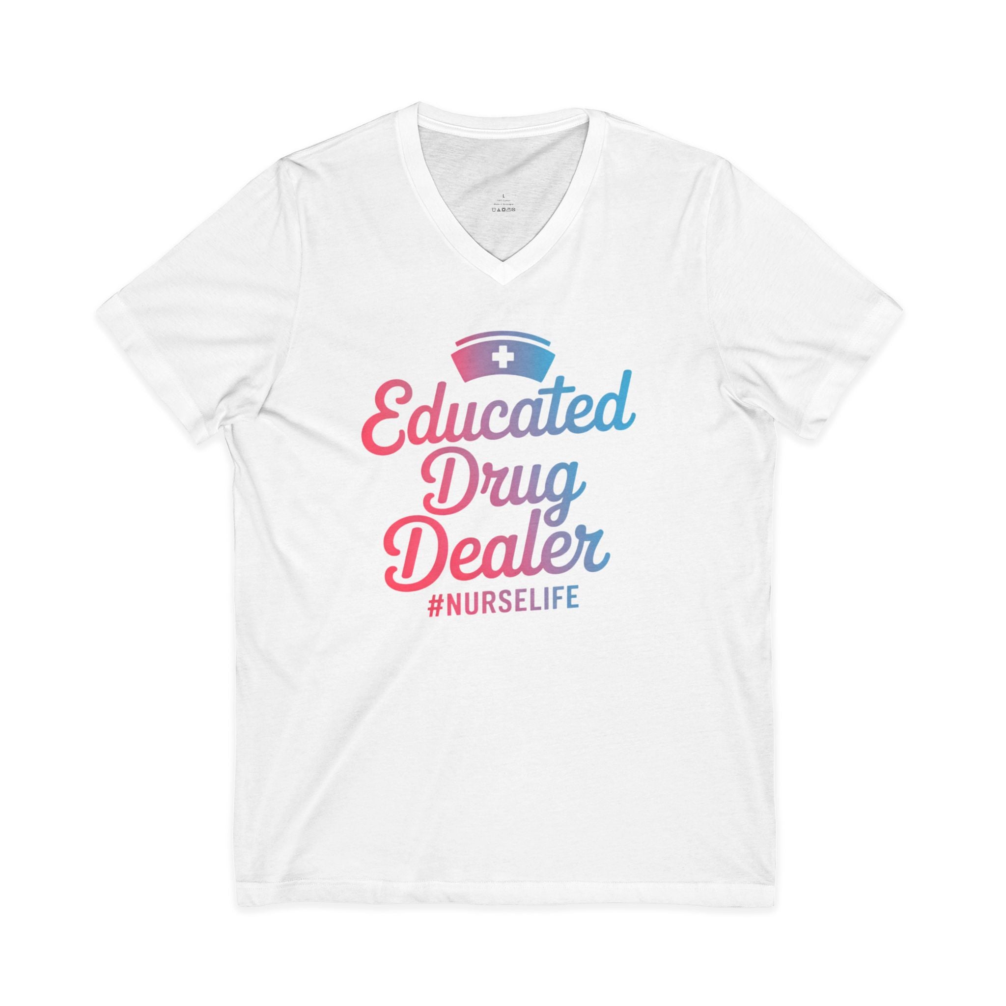 Educated Jersey Short Sleeve V-Neck Tee