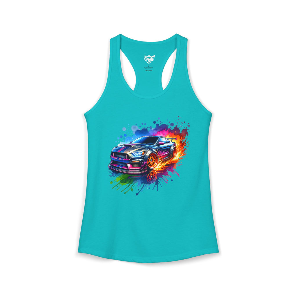 Colorblast Vroom Ideal Racerback Tank