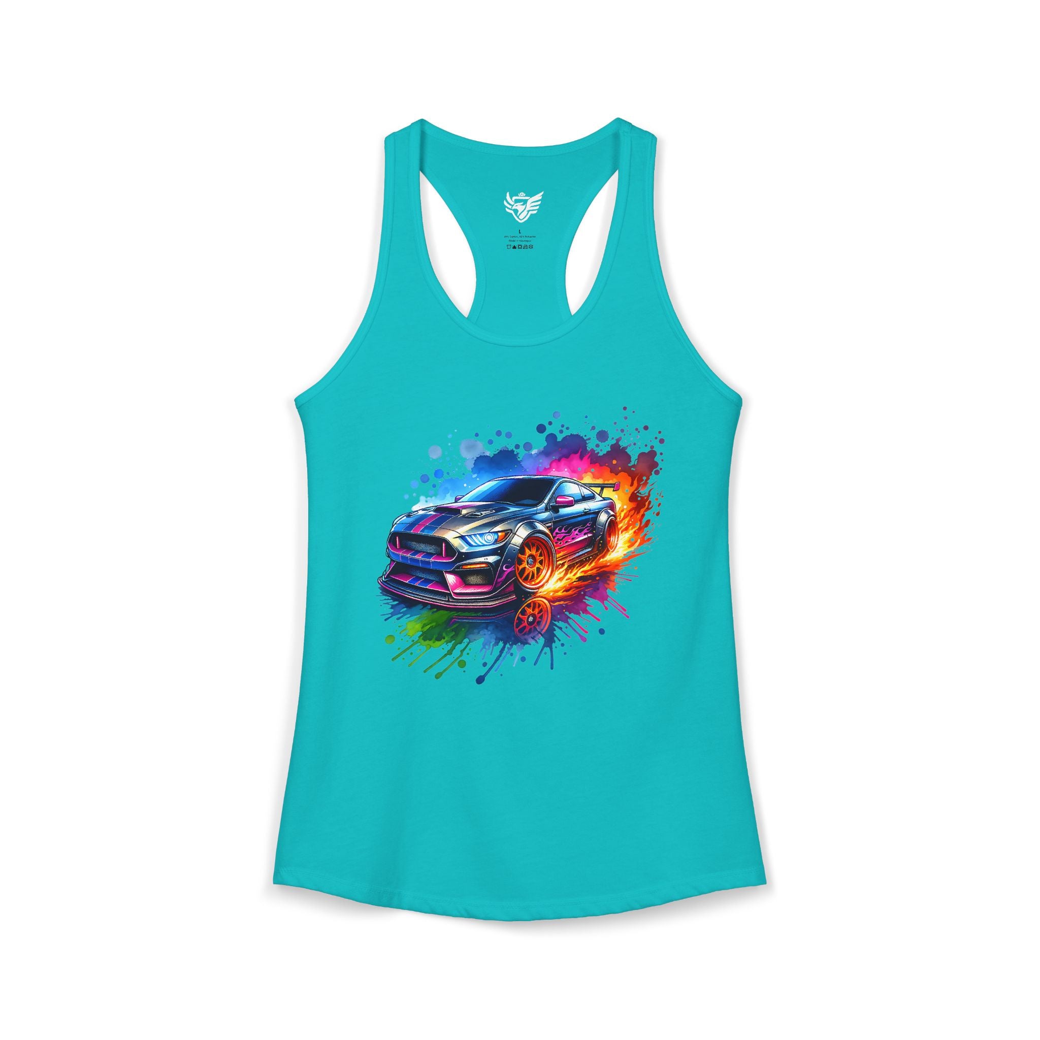 Colorblast Vroom Ideal Racerback Tank