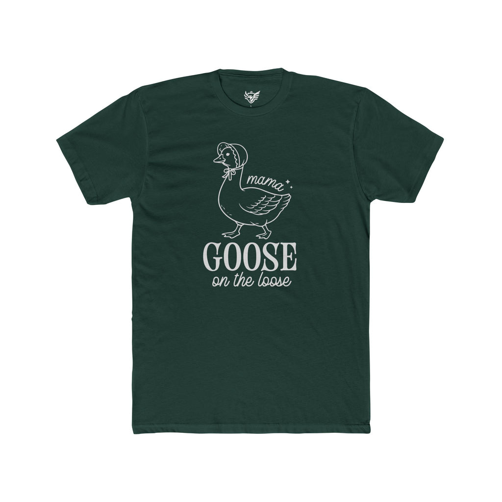 Mama Goose On The Loose Cotton Crew Tee