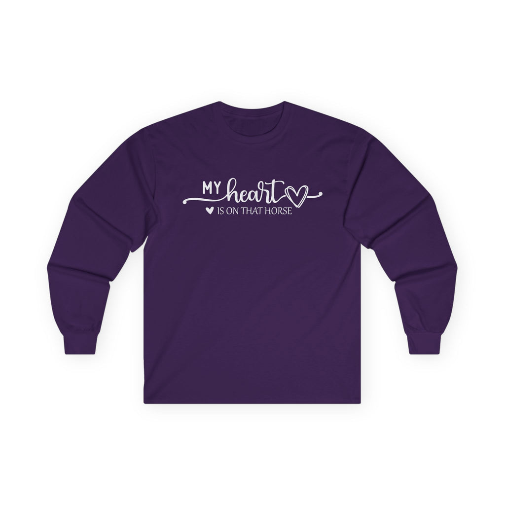 Heart on Horse Cotton Long Sleeve Tee