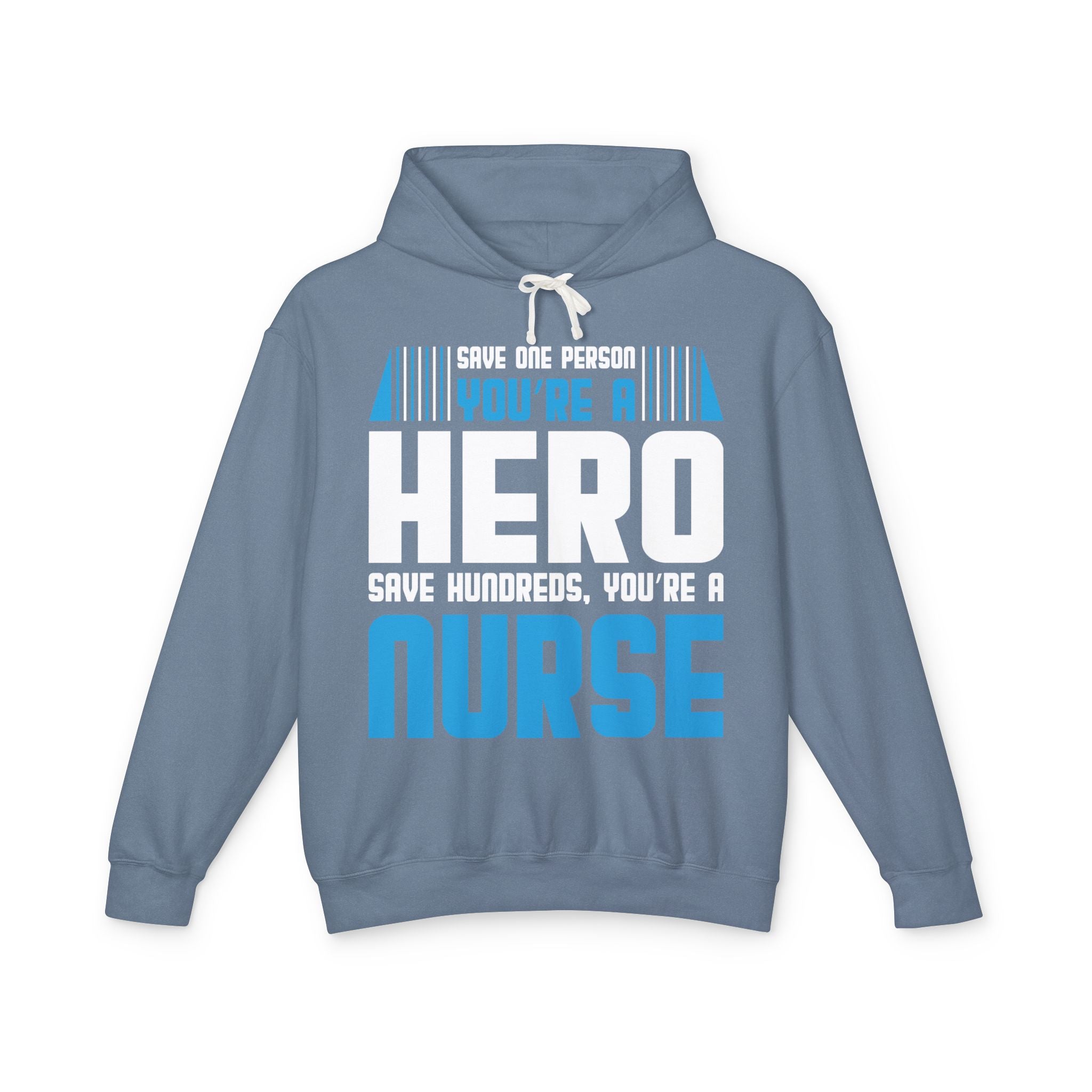 Nurses Are Heros Lightweight Hooded Sweatshirt