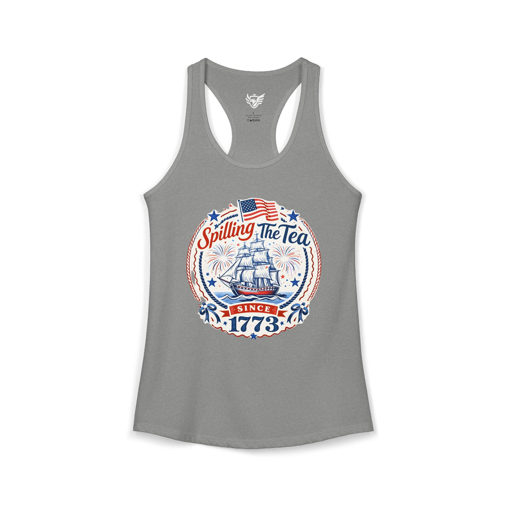 Spilling The Tea Ideal Racerback Tank