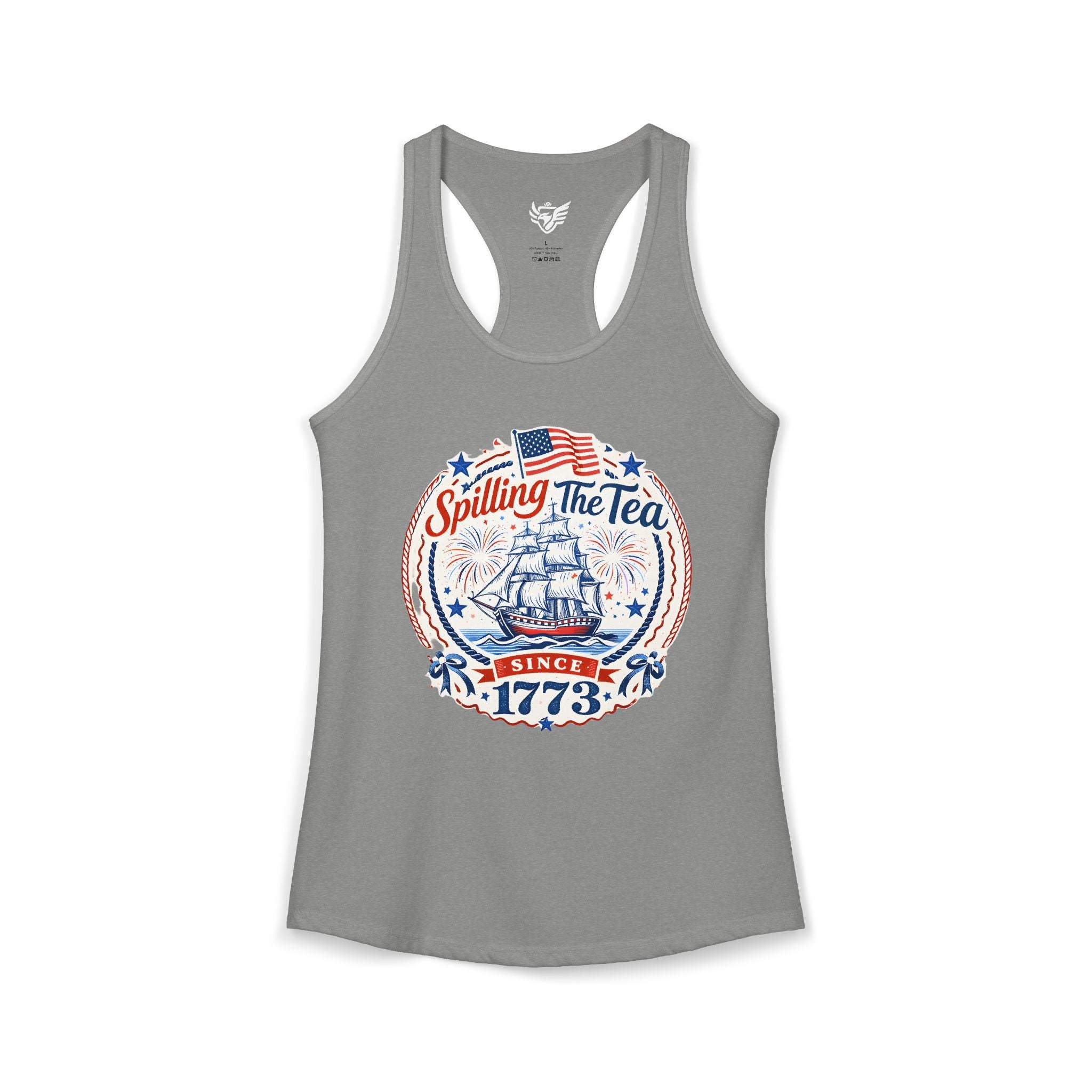 Spilling The Tea Ideal Racerback Tank