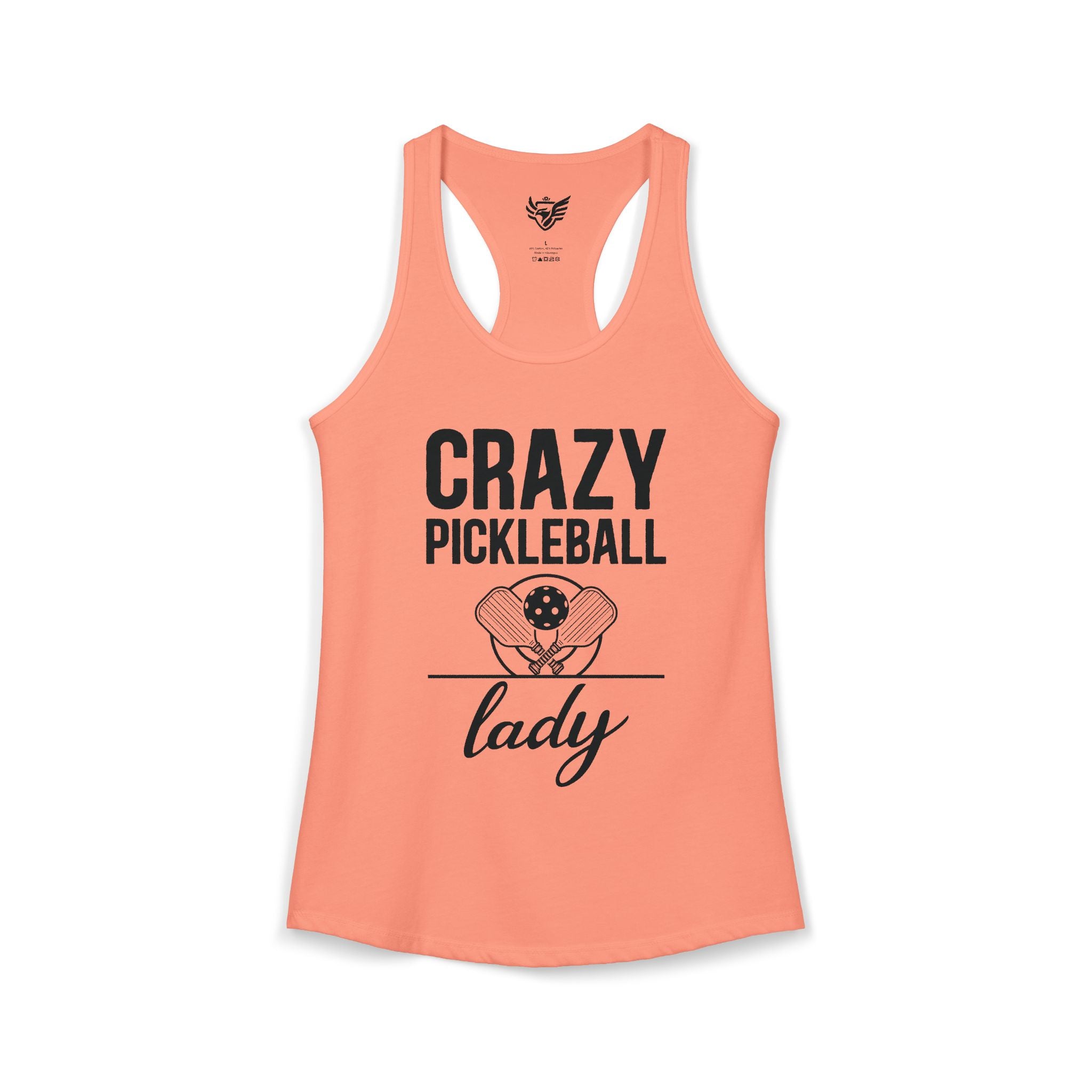 Crazy Pickleball Lady Ideal Racerback Tank