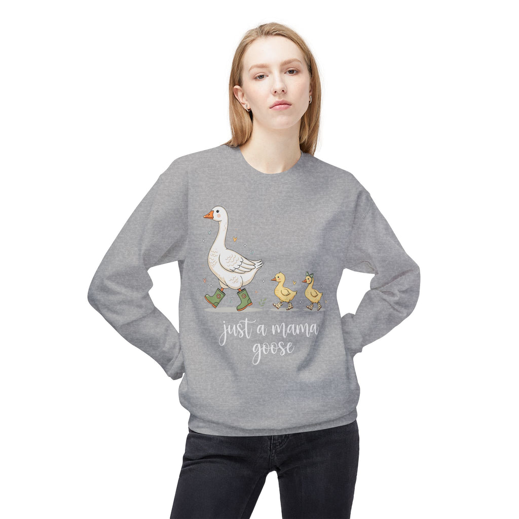 Just a Mama Goose Midweight Softstyle Fleece Crewneck Sweatshirt