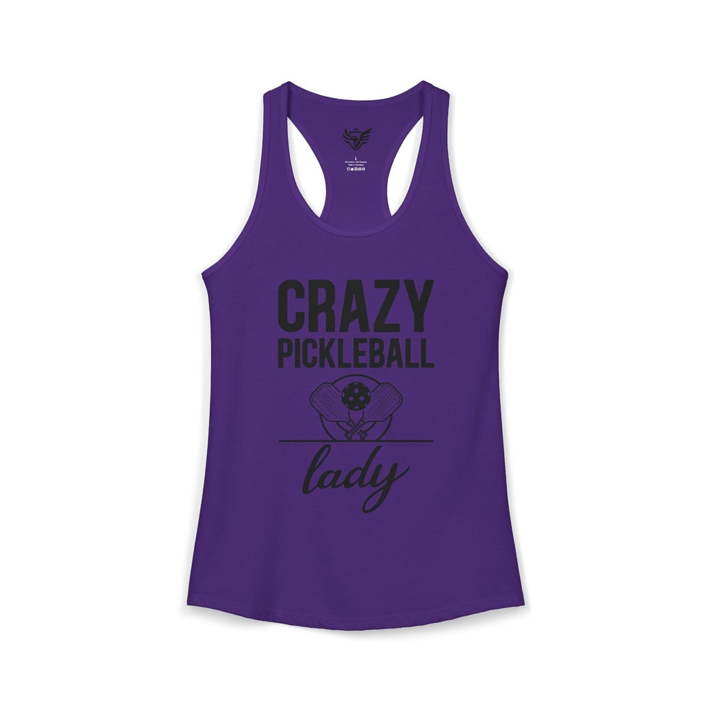Crazy Pickleball Lady Ideal Racerback Tank