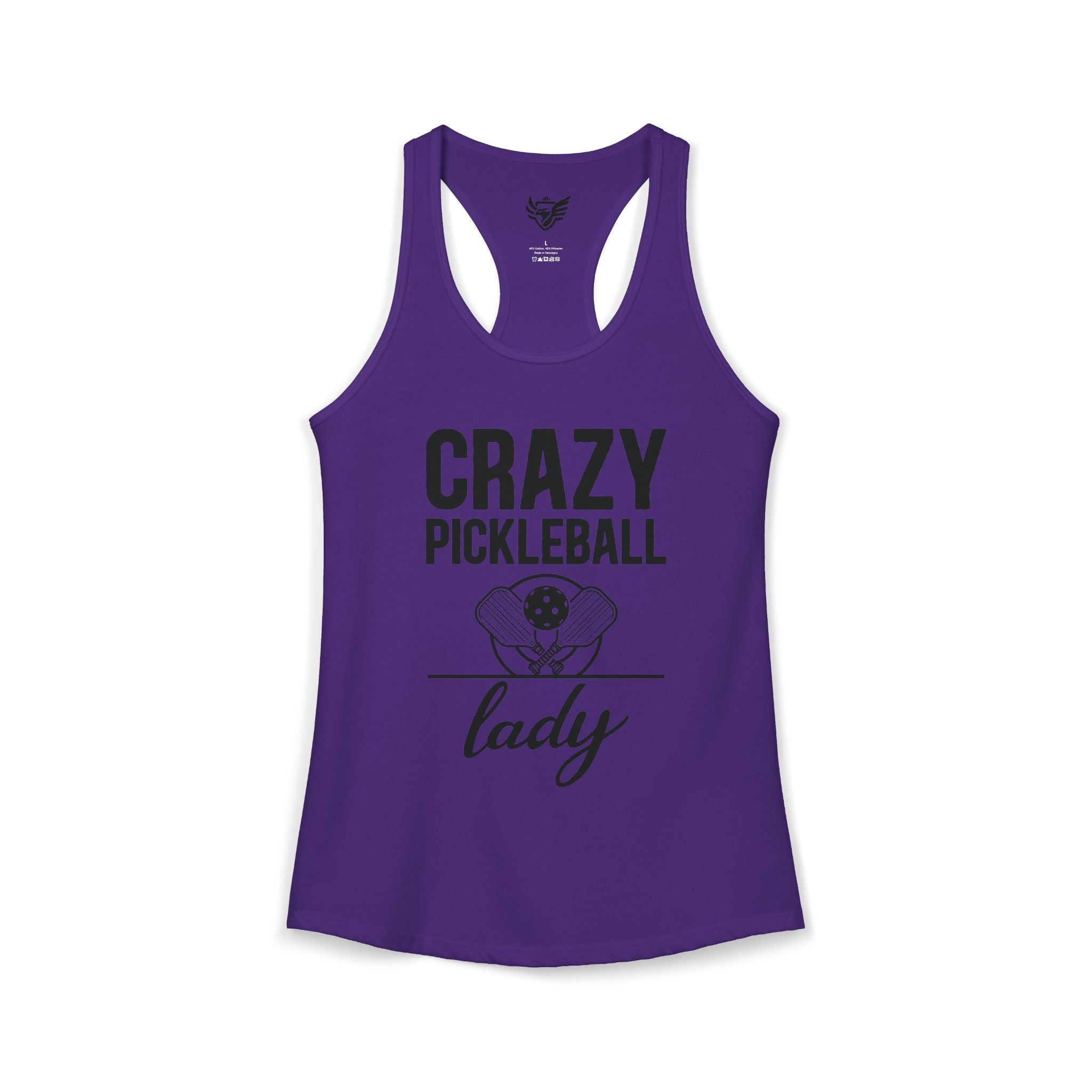 Crazy Pickleball Lady Ideal Racerback Tank