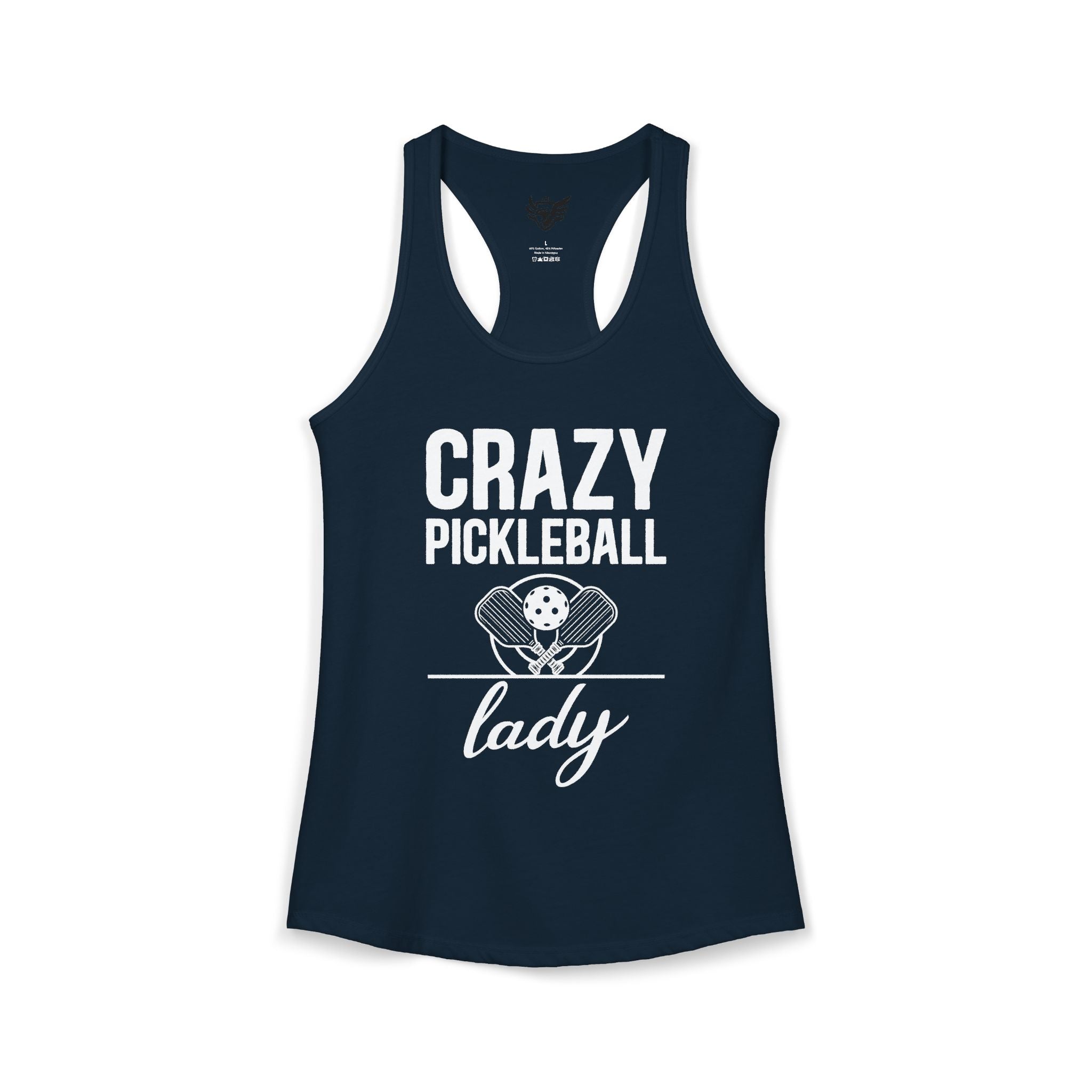 Crazy Pickleball Lady Ideal Racerback Tank
